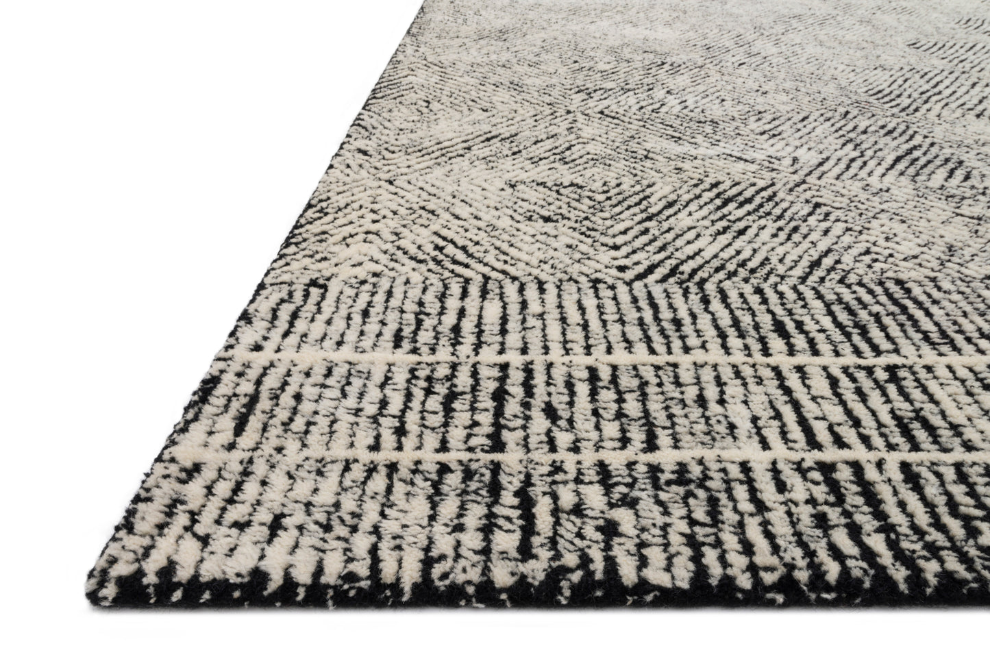 Loloi Kopa KO-01 Black Ivory Contemporary Hand Tufted Rug