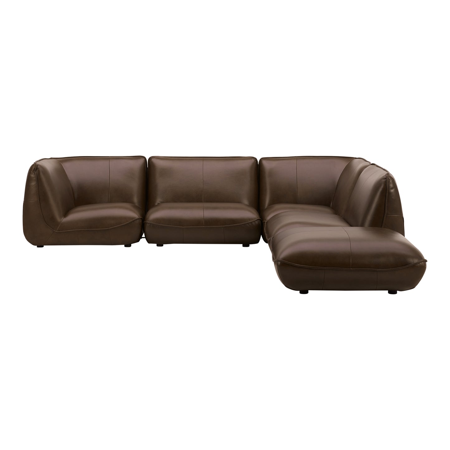 Moes Home Modular Sectionals Zeppelin Brown Contemporary Furniture