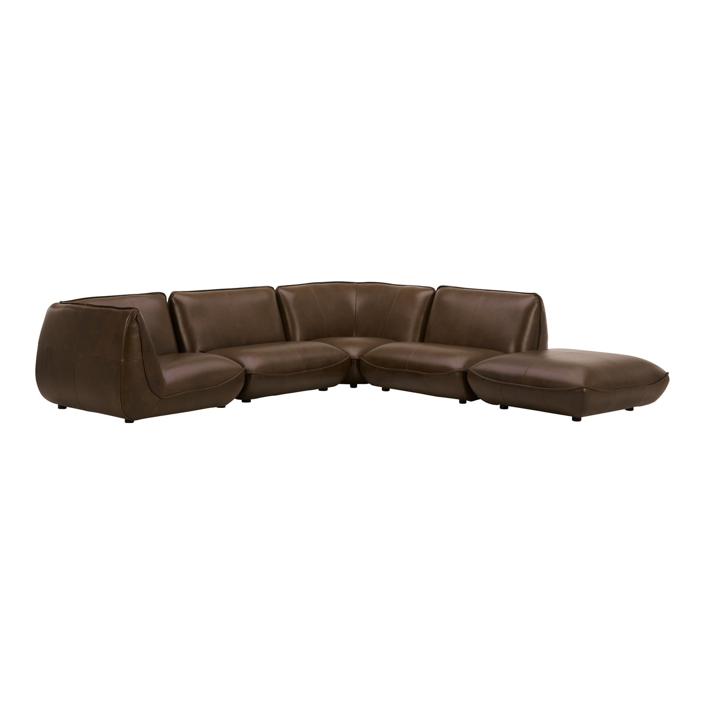 Moes Home Modular Sectionals Zeppelin Brown Contemporary Furniture