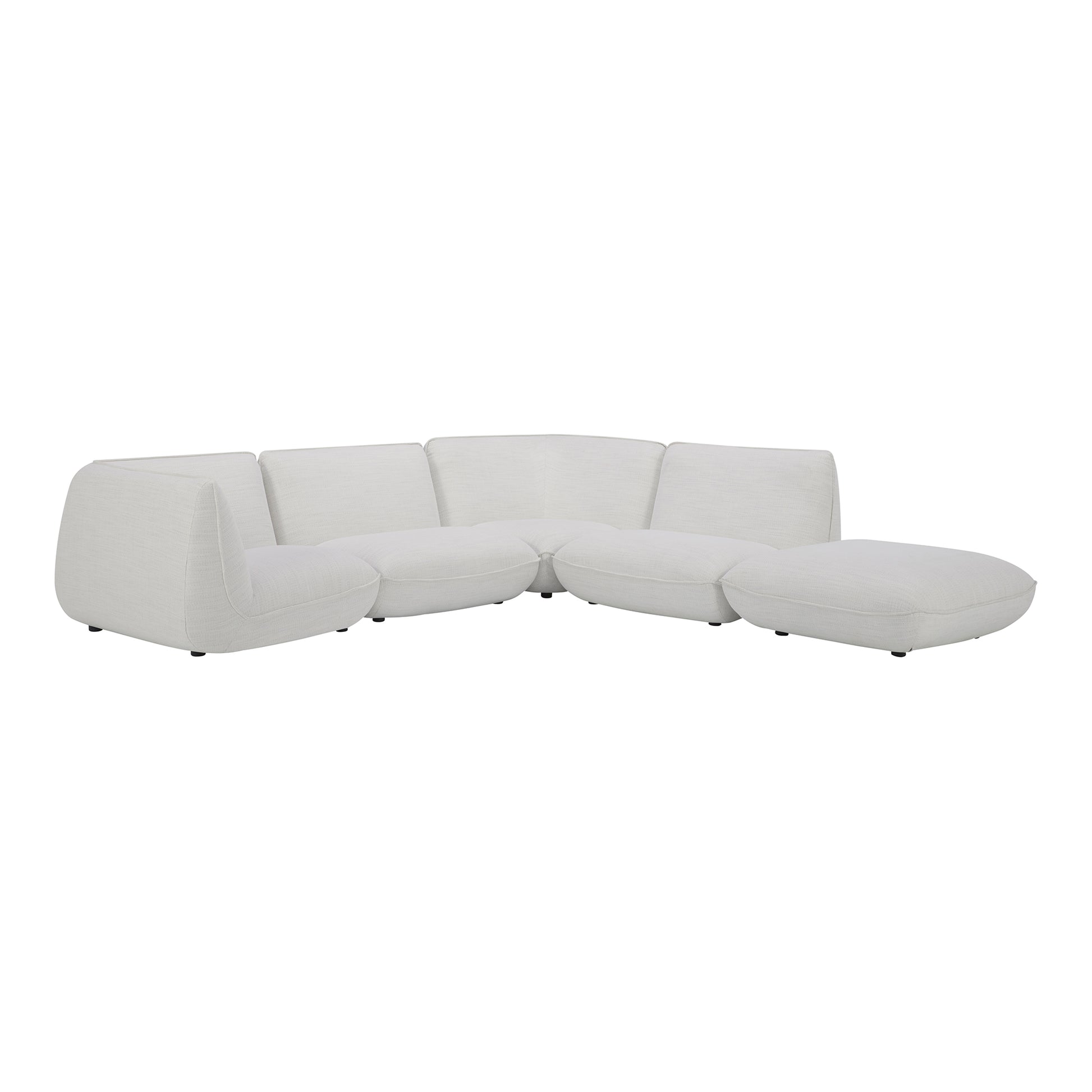 Moes Home Modular Sectionals Zeppelin White Contemporary Furniture