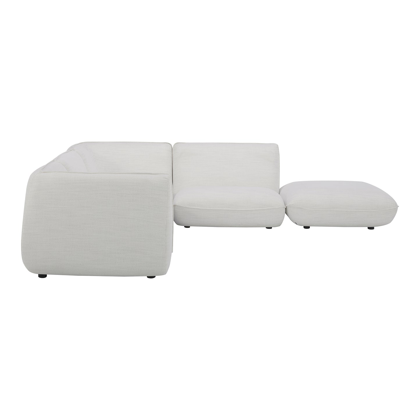 Moes Home Modular Sectionals Zeppelin White Contemporary Furniture