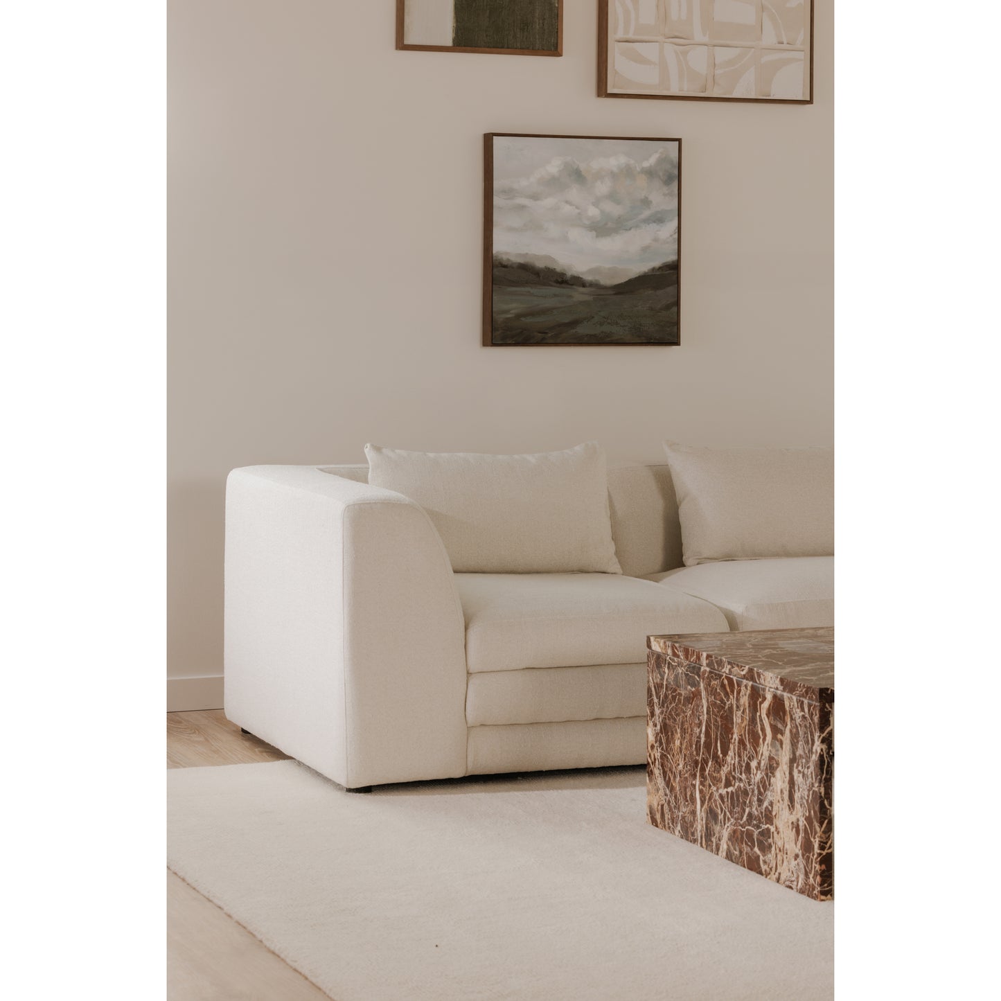 Moes Home Corner Chairs Lowtide White Contemporary Furniture