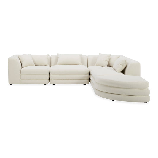 Moes Home Sectionals LOWTIDE White Contemporary Furniture