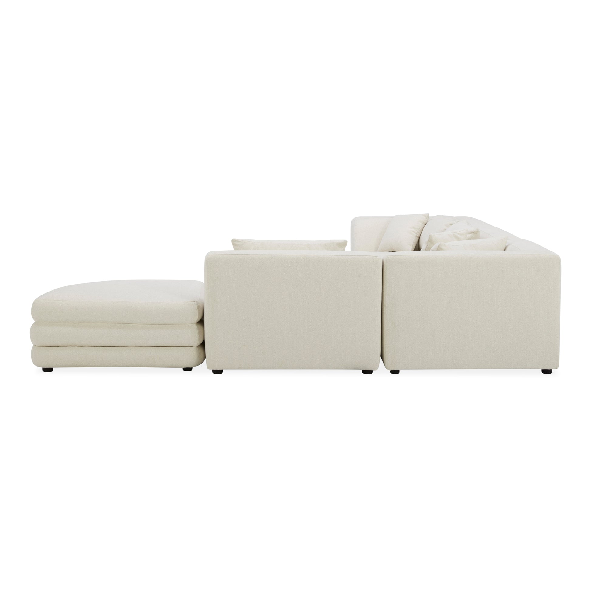 Moes Home Sectionals LOWTIDE White Contemporary Furniture