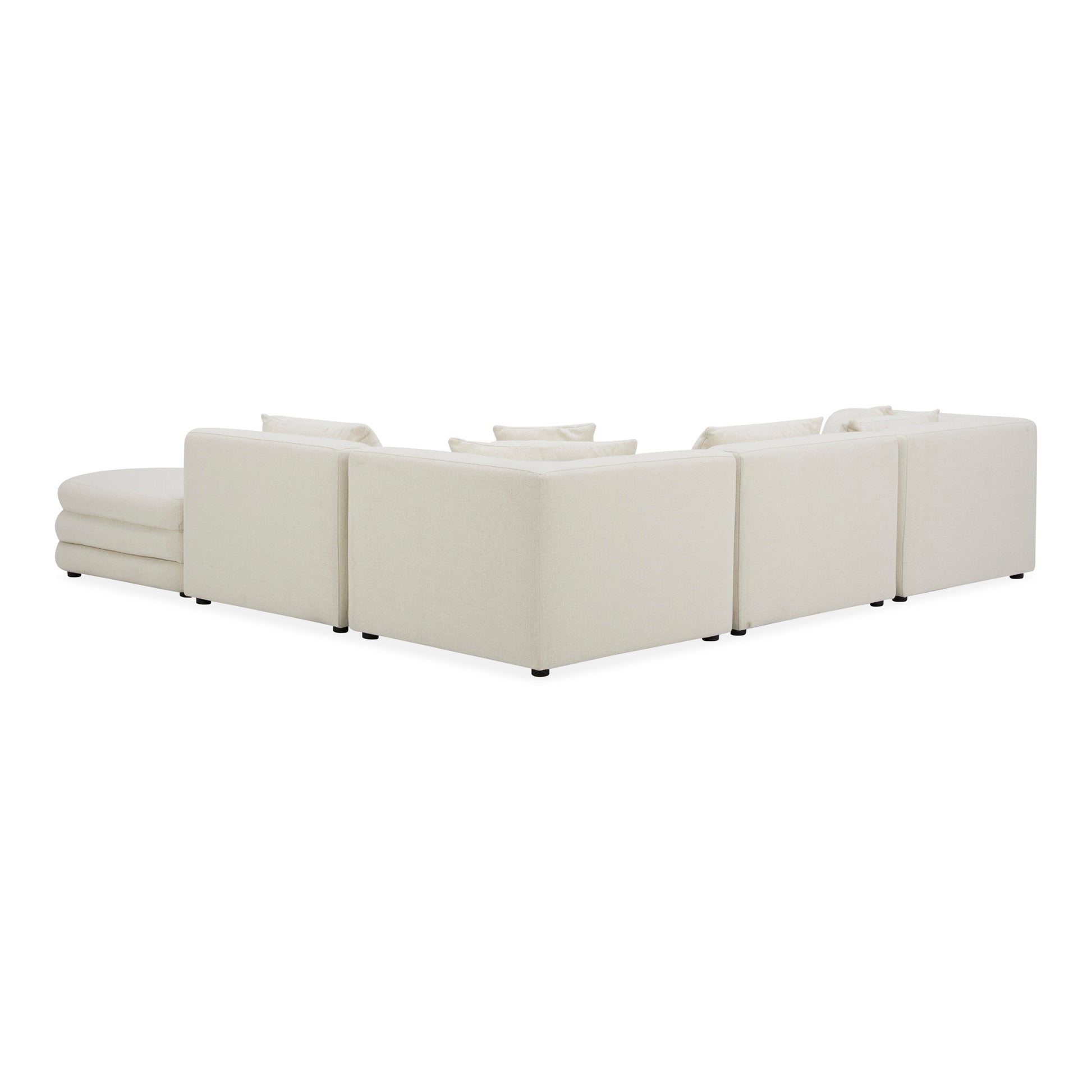 Moes Home Sectionals LOWTIDE White Contemporary Furniture