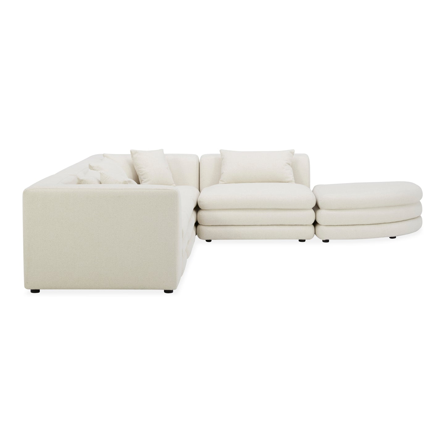 Moes Home Sectionals LOWTIDE White Contemporary Furniture