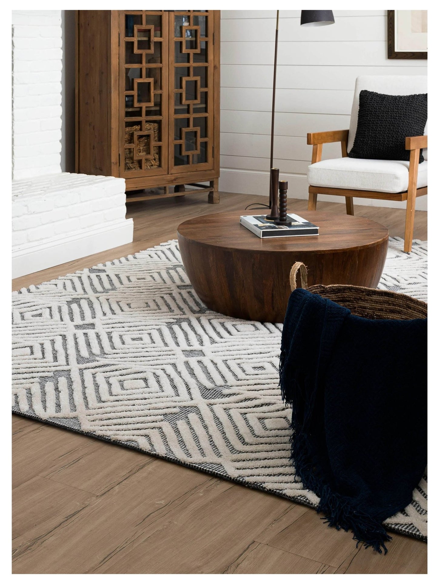 Drew & Jonathan Sirocco By Drew & Jonathan Home R1102 Black White Transitional Woven Rug - Rugs - Drew & Jonathan - Atlanta Designer Rugs