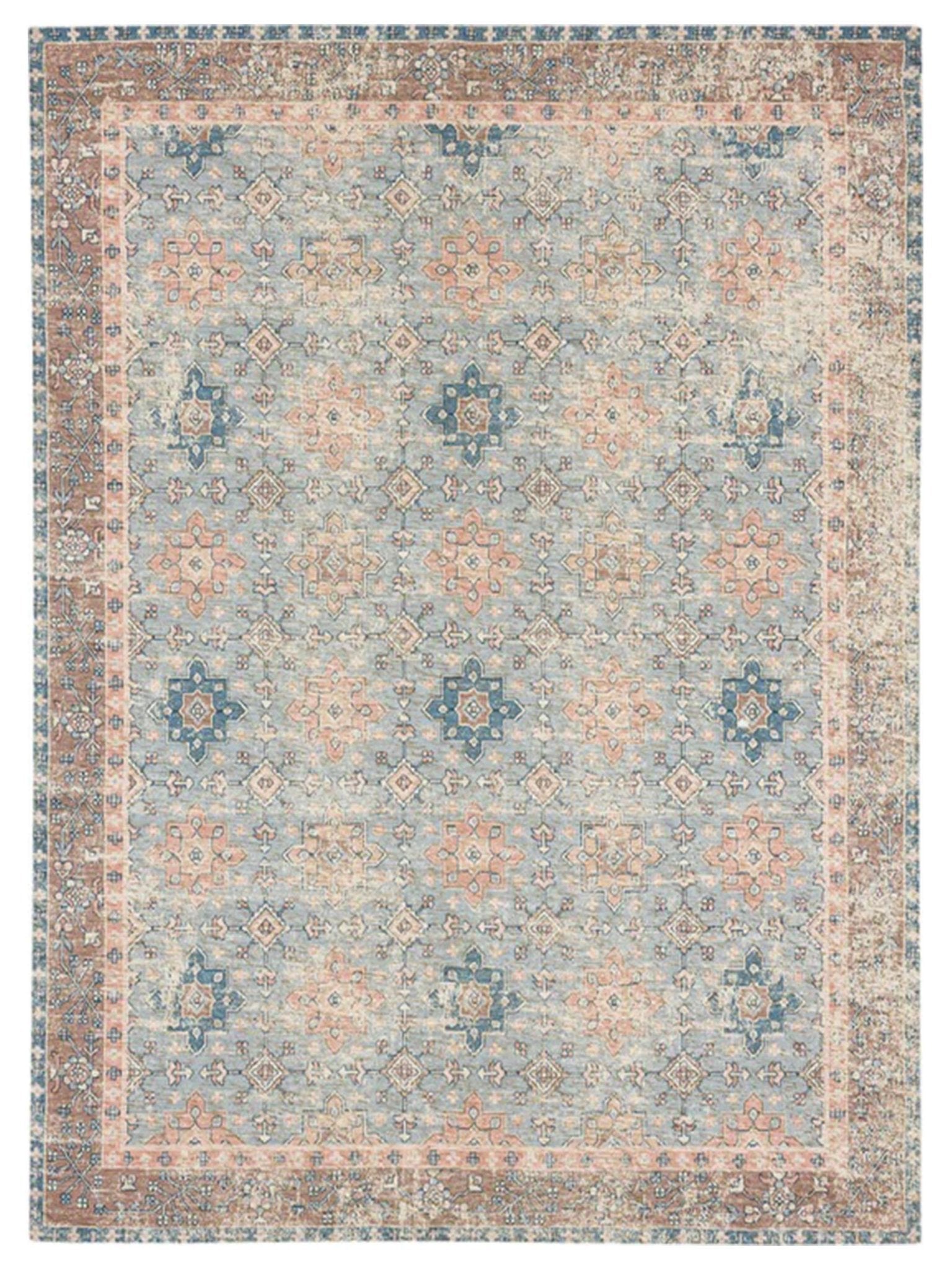 Karastan Zula R1177 Blue Rose Traditional Machinemade Rug - Rugs - Karastan - Atlanta Designer Rugs