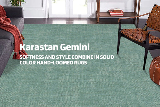 Luxurious Karastan Gemini rug, hand-loomed with 100% wool.