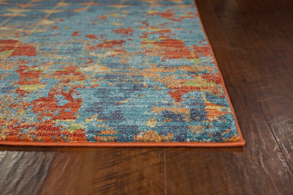 KAS Illusions 6208 Blue Coral Transitional Machine - Woven Rug - Rugs - KAS - Atlanta Designer Rugs