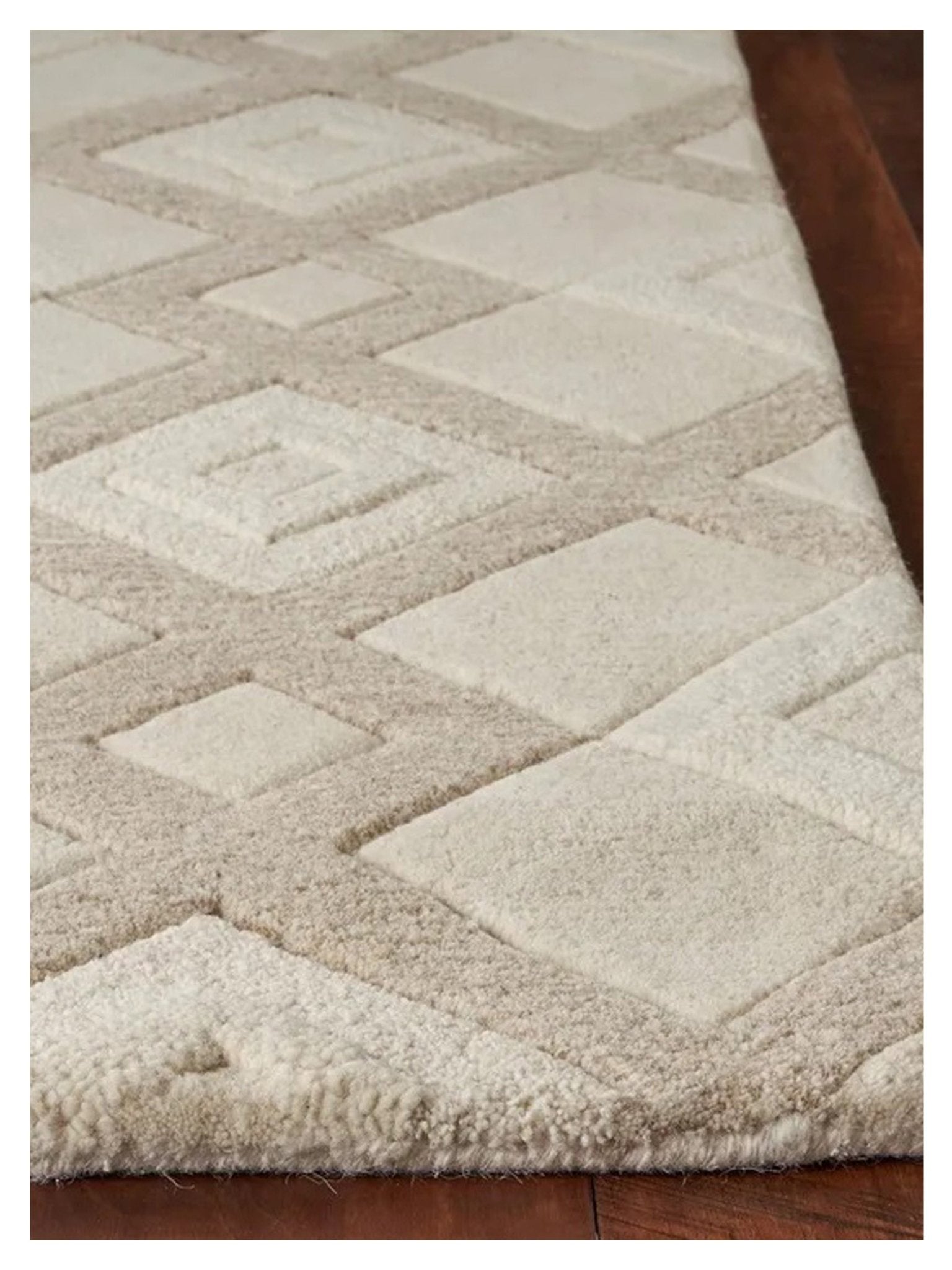 KAS Eternity 1055 Ivory Contemporary Tufted Rug - Rugs - KAS - Atlanta Designer Rugs