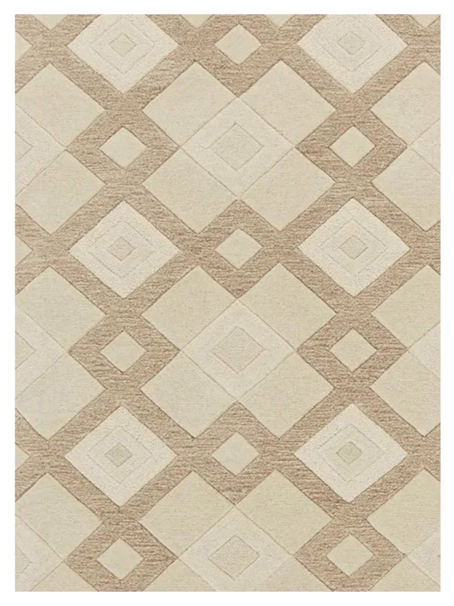 KAS Eternity 1055 Ivory Contemporary Tufted Rug - Rugs - KAS - Atlanta Designer Rugs