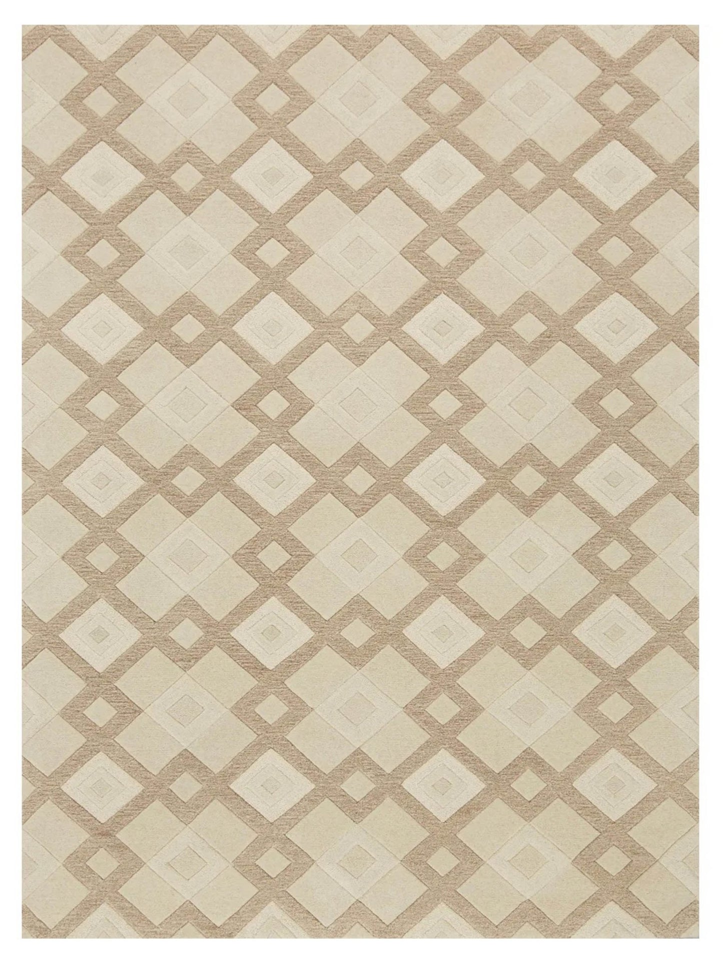 KAS Eternity 1055 Ivory Contemporary Tufted Rug - Rugs - KAS - Atlanta Designer Rugs