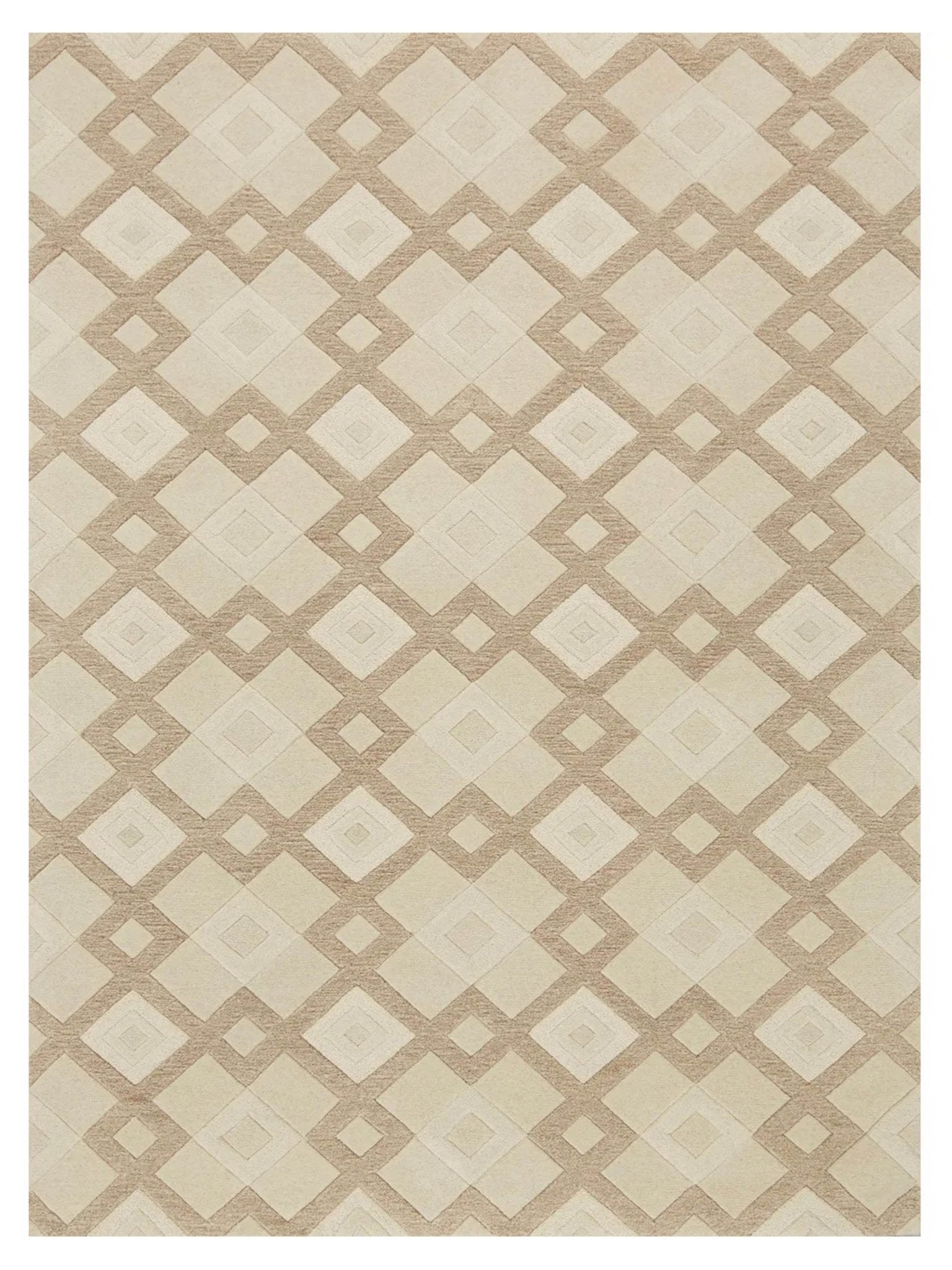 KAS Eternity 1055 Ivory Contemporary Tufted Rug - Rugs - KAS - Atlanta Designer Rugs