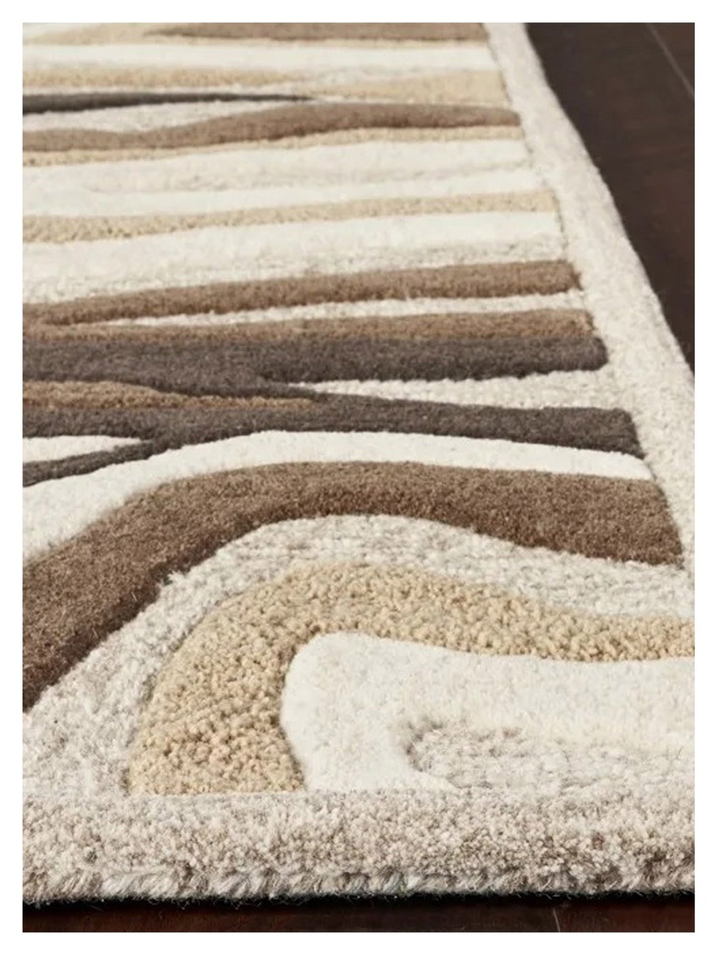 KAS Eternity 1083 Natural Contemporary Tufted Rug - Rugs - KAS - Atlanta Designer Rugs