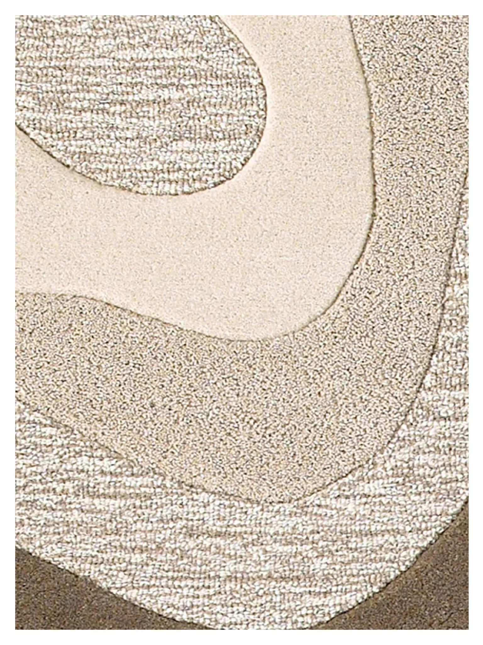 KAS Eternity 1083 Natural Contemporary Tufted Rug - Rugs - KAS - Atlanta Designer Rugs