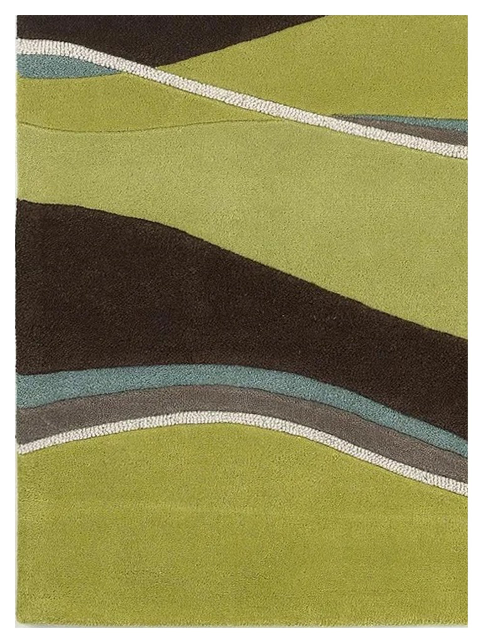 KAS Eternity 1084 Lime Mocha Contemporary Tufted Rug - Rugs - KAS - Atlanta Designer Rugs