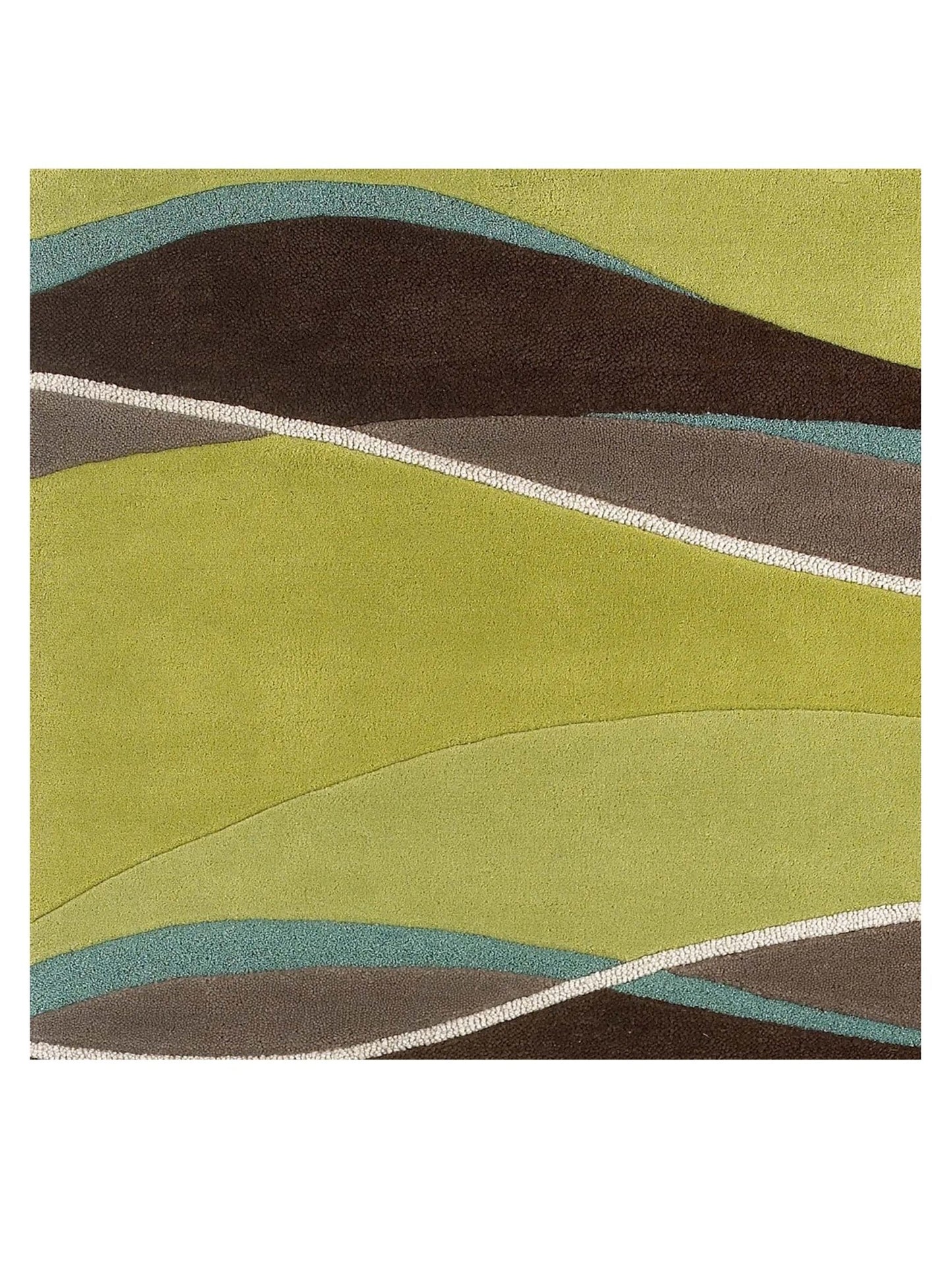 KAS Eternity 1084 Lime Mocha Contemporary Tufted Rug - Rugs - KAS - Atlanta Designer Rugs