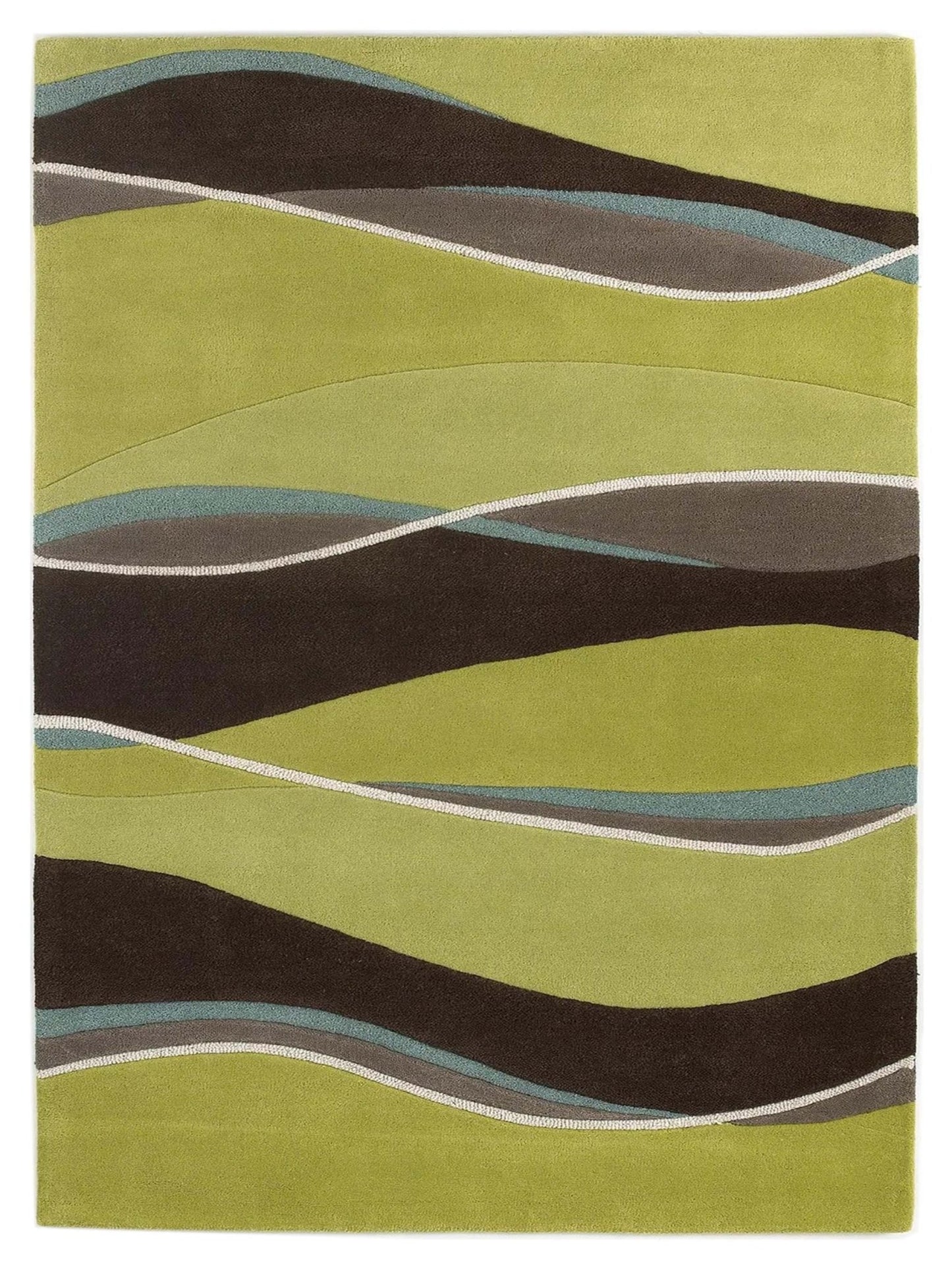 KAS Eternity 1084 Lime Mocha Contemporary Tufted Rug - Rugs - KAS - Atlanta Designer Rugs