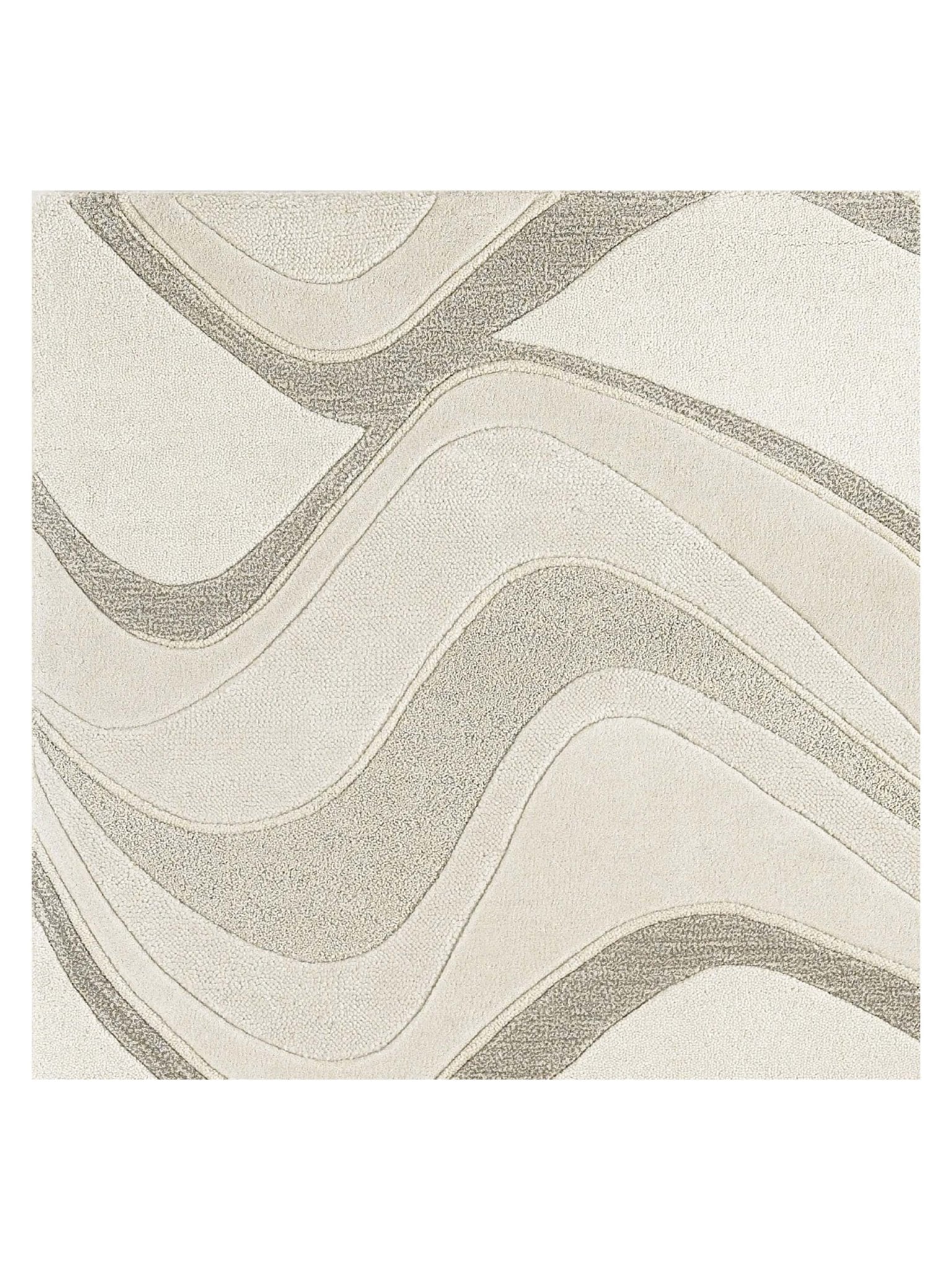 KAS Eternity 1085 Ivory Contemporary Tufted Rug - Rugs - KAS - Atlanta Designer Rugs