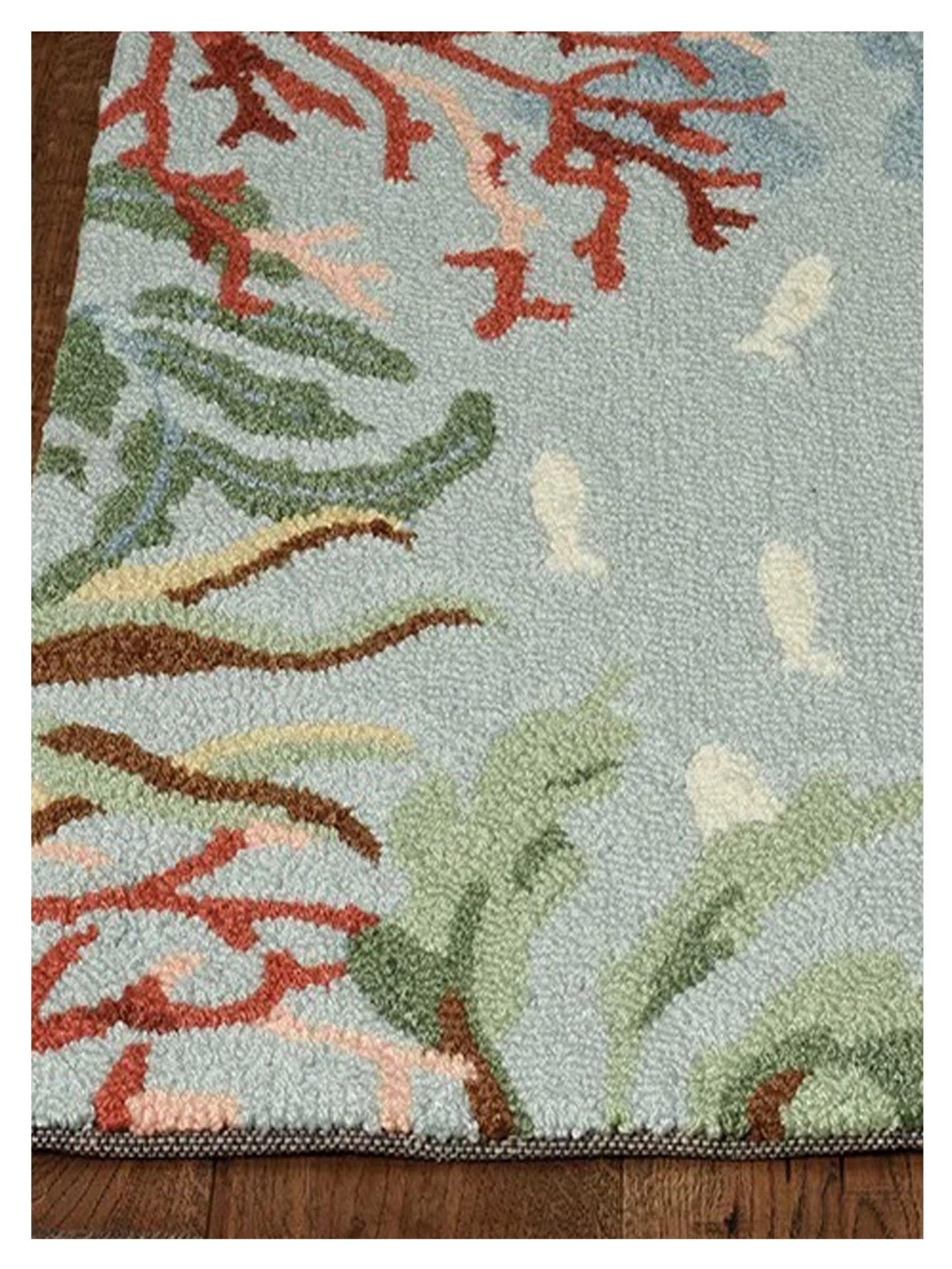 KAS Sonesta 2012 Blue Florals & Tropicals Tufted Rug - Rugs - KAS - Atlanta Designer Rugs