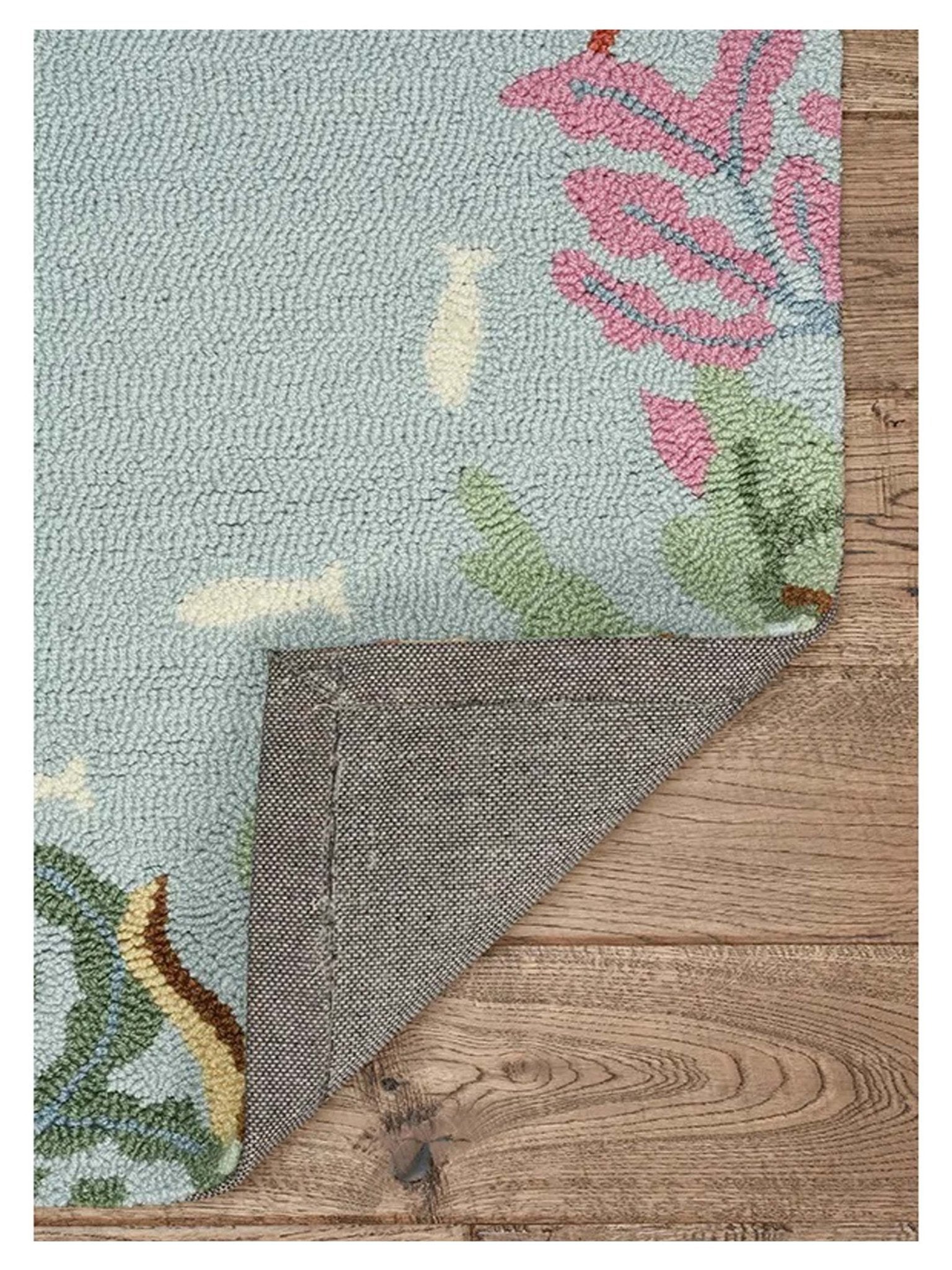 KAS Sonesta 2012 Blue Florals & Tropicals Tufted Rug - Rugs - KAS - Atlanta Designer Rugs