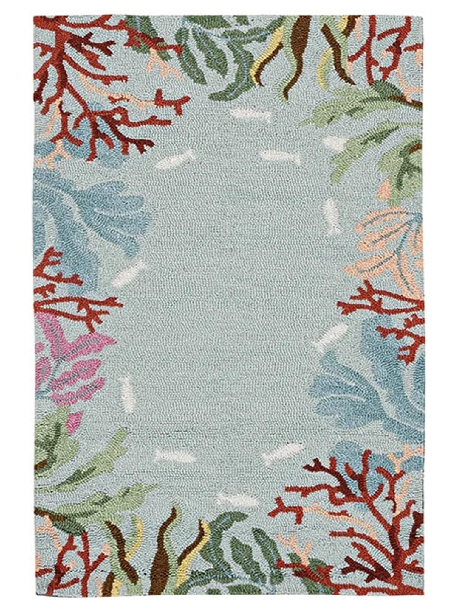 KAS Sonesta 2012 Blue Florals & Tropicals Tufted Rug - Rugs - KAS - Atlanta Designer Rugs