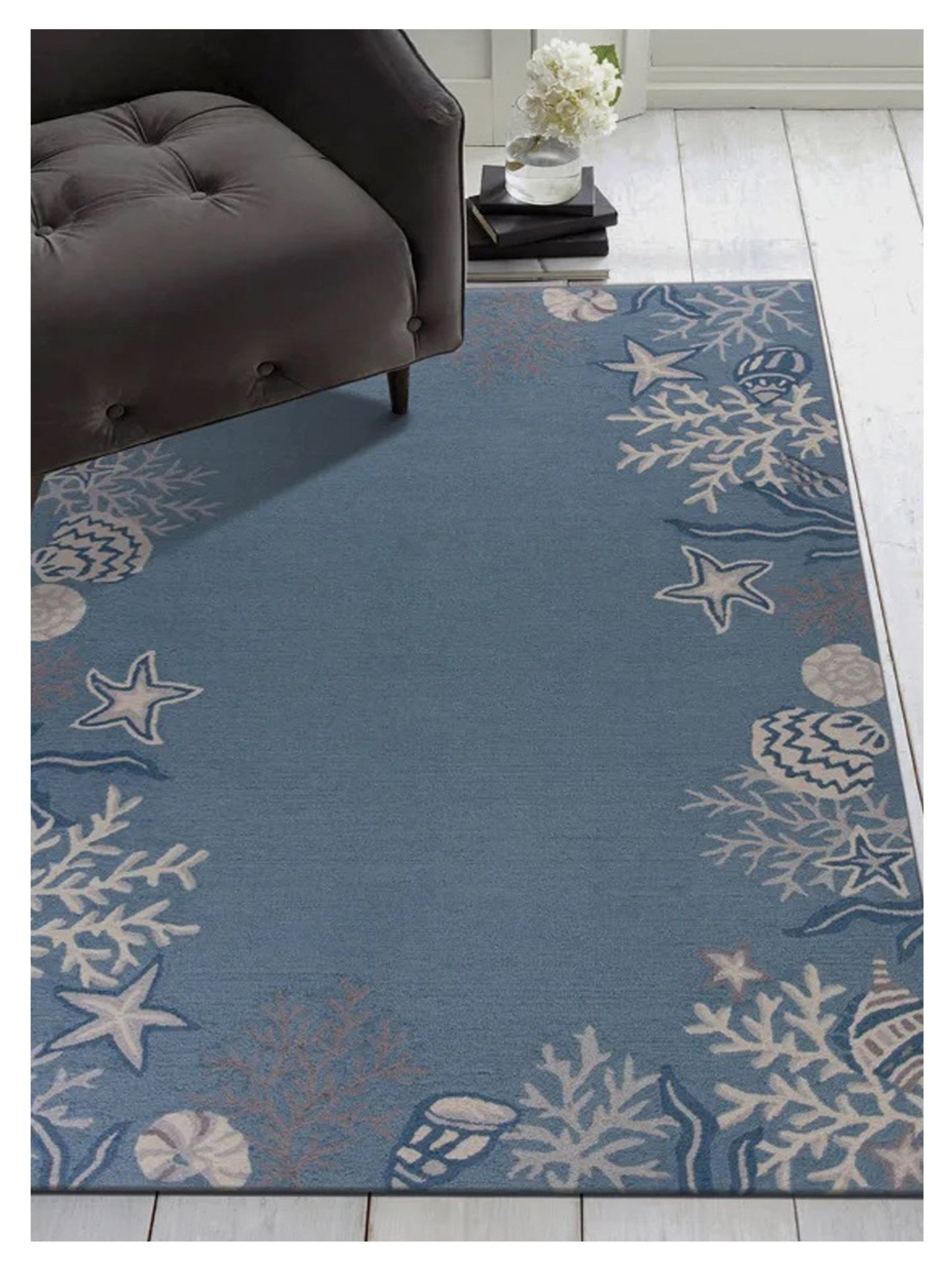 KAS Sonesta 2024 Sea Blue Coastal Tufted Rug - Rugs - KAS - Atlanta Designer Rugs