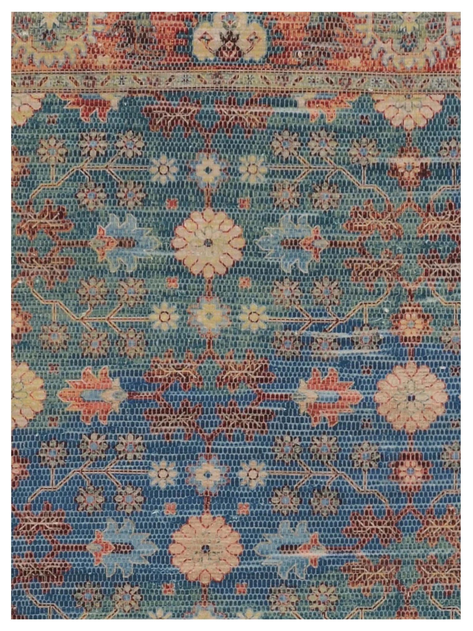 KAS MORRIS 2227 Blue Red Traditional Woven Rug - Rugs - KAS - Atlanta Designer Rugs