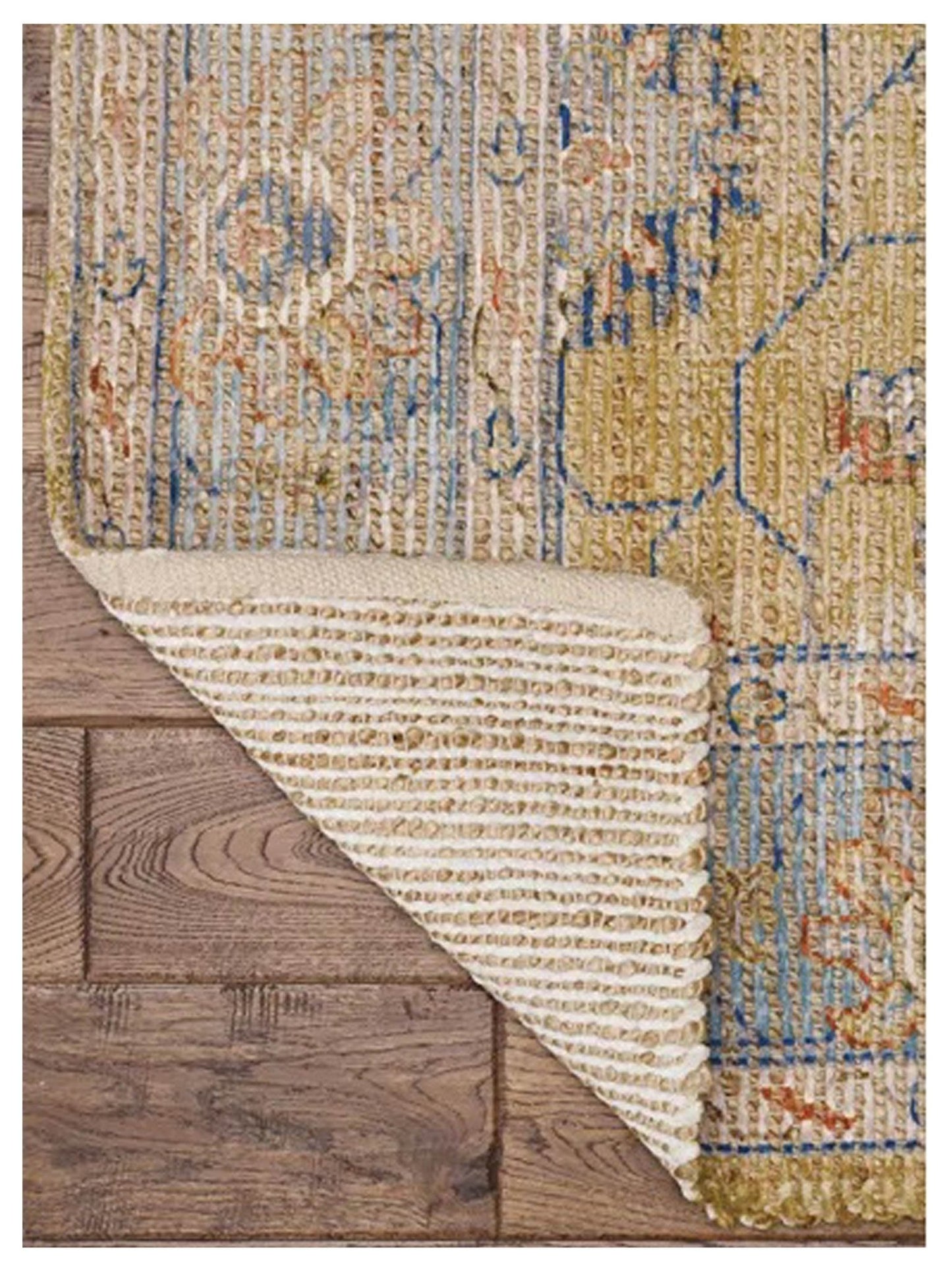 KAS MORRIS 2231 Gold Lt.Blue Traditional Woven Rug - Rugs - KAS - Atlanta Designer Rugs