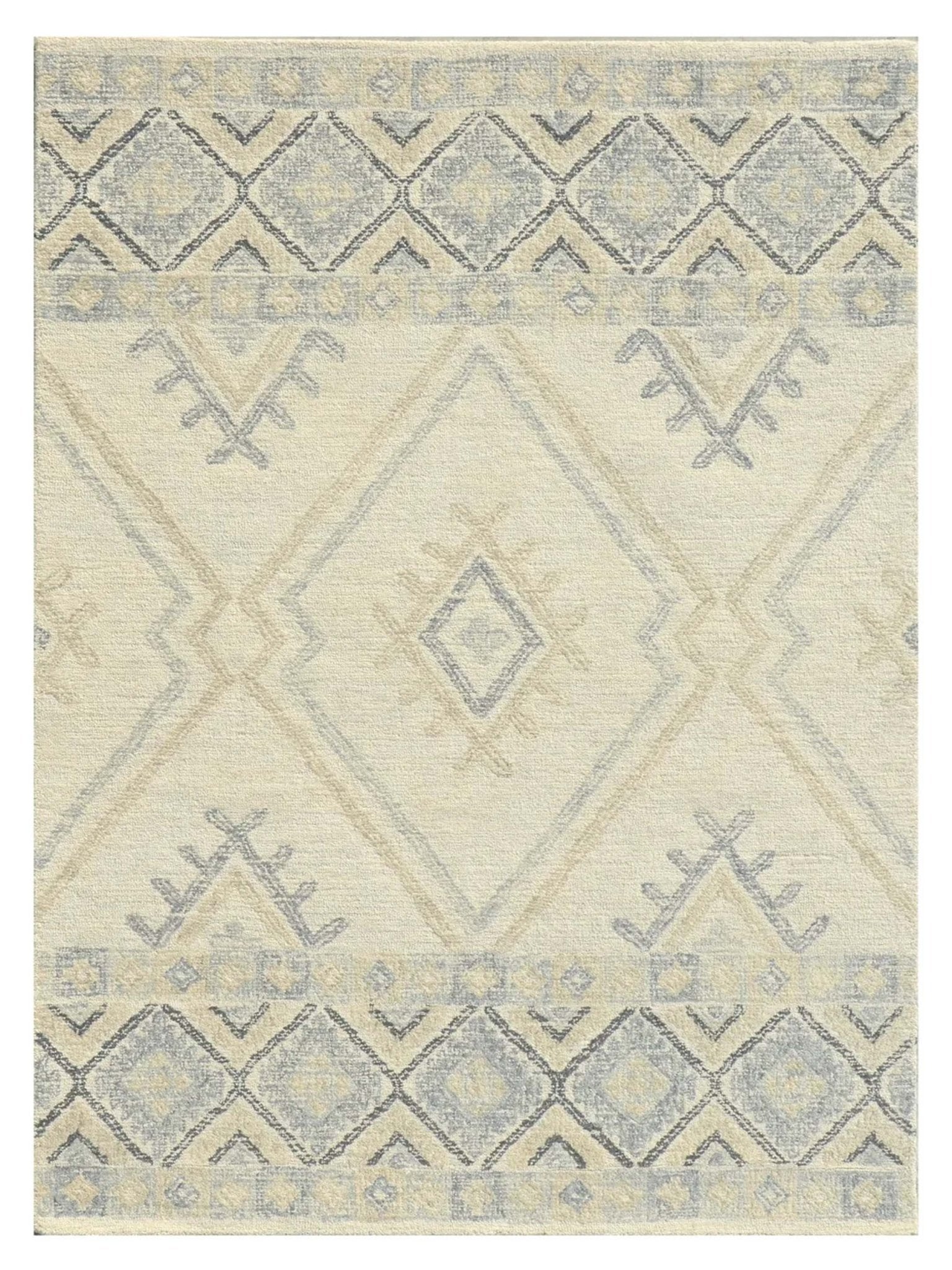 KAS Hudson 2468 Ivory Taupe Transitional Tufted Rug - Rugs - KAS - Atlanta Designer Rugs