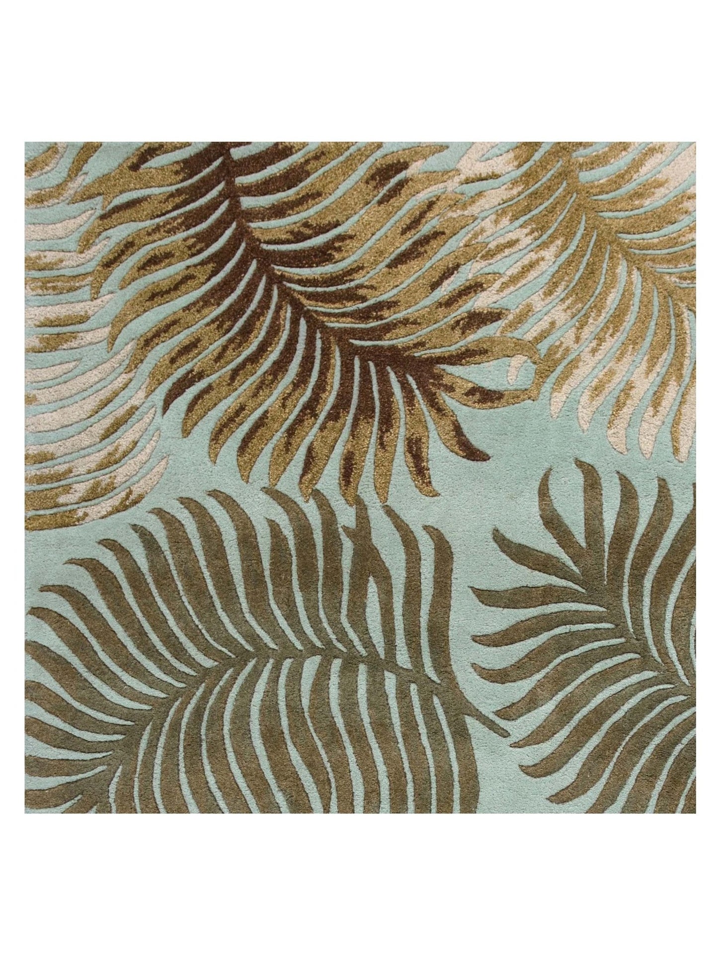 KAS Havana 2612 Aqua Florals & Tropicals Tufted Rug - Rugs - KAS - Atlanta Designer Rugs