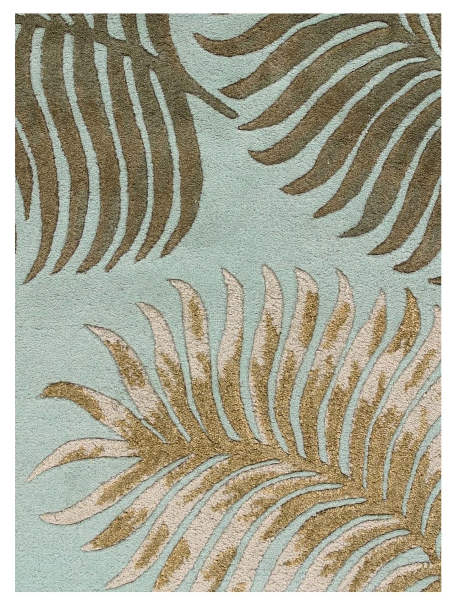 KAS Havana 2612 Aqua Florals & Tropicals Tufted Rug - Rugs - KAS - Atlanta Designer Rugs