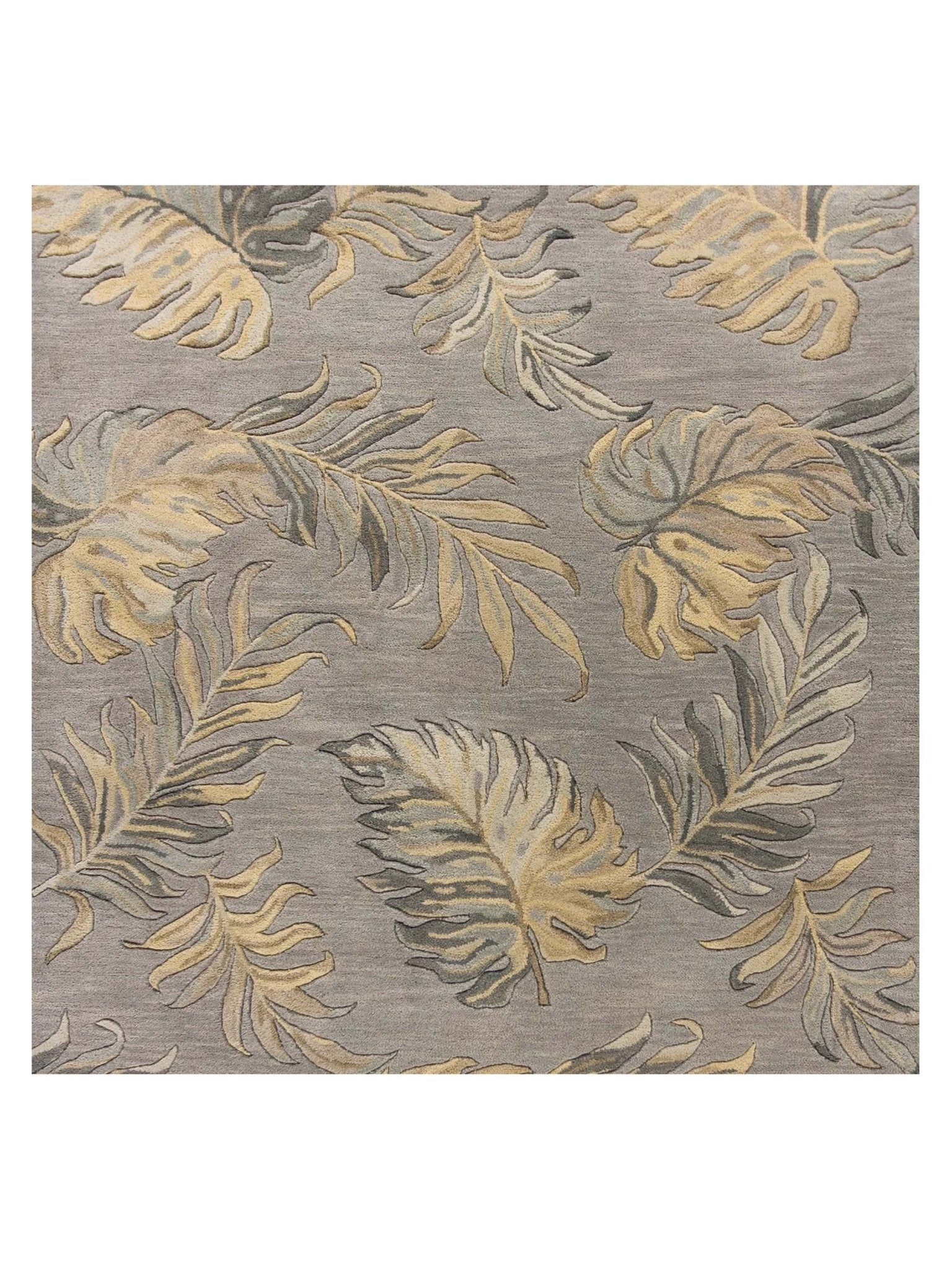 KAS Havana 2639 Grey Florals & Tropicals Tufted Rug - Rugs - KAS - Atlanta Designer Rugs