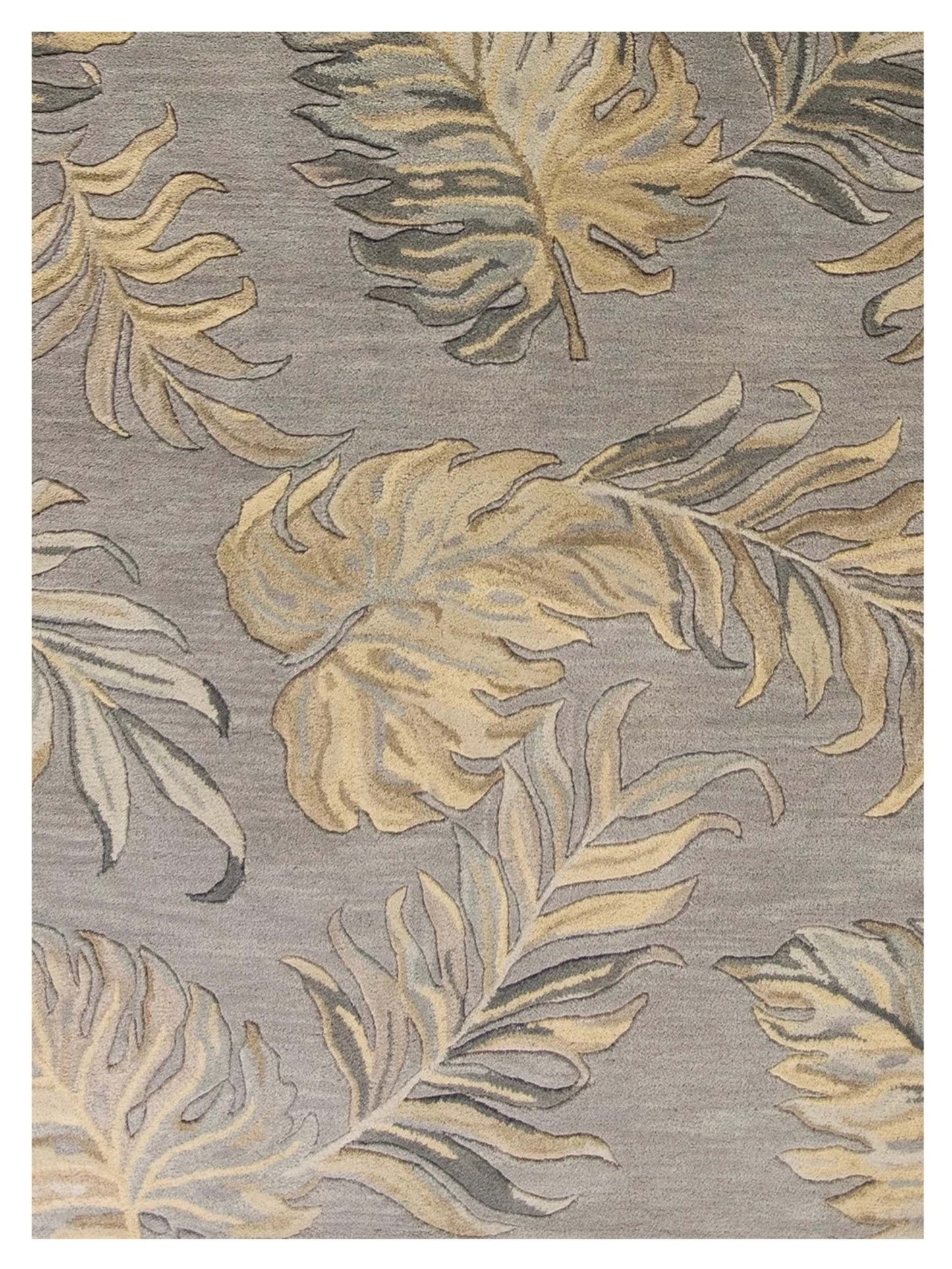 KAS Havana 2639 Grey Florals & Tropicals Tufted Rug - Rugs - KAS - Atlanta Designer Rugs