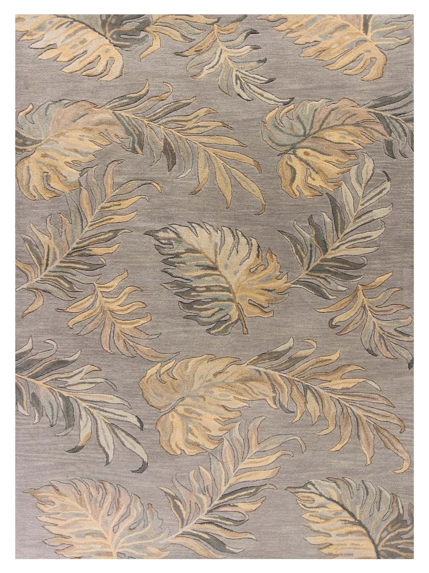 KAS Havana 2639 Grey Florals & Tropicals Tufted Rug - Rugs - KAS - Atlanta Designer Rugs