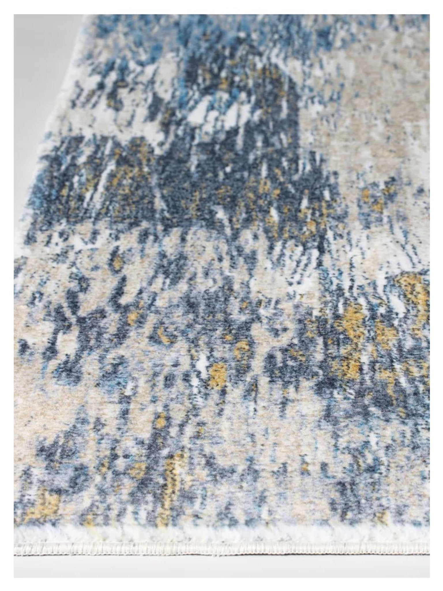 KAS Roxy 2802 Blue Gold Transitional Machinemade Rug - Rugs - KAS - Atlanta Designer Rugs