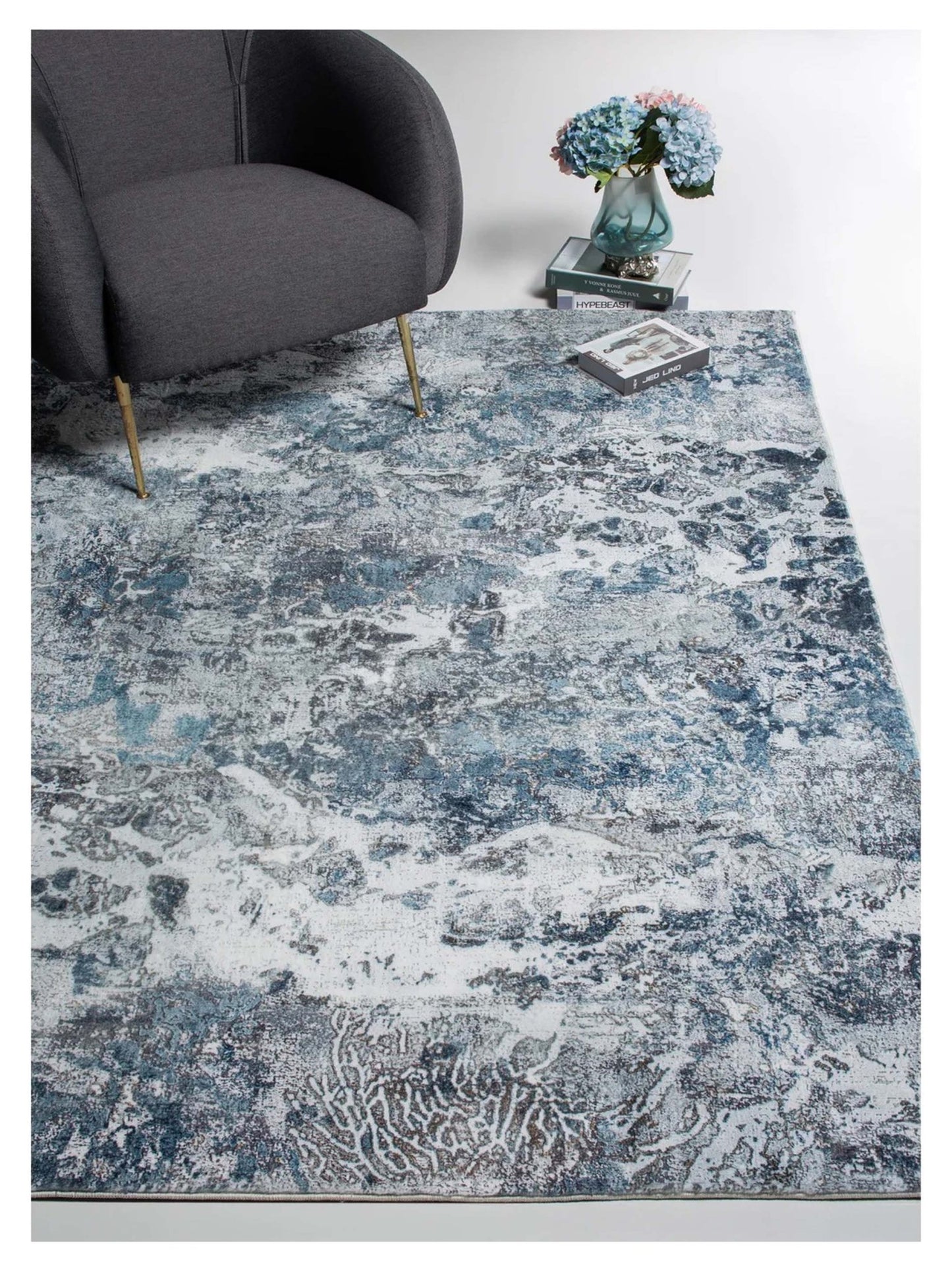 KAS Roxy 2804 Grey Blue Transitional Machinemade Rug - Rugs - KAS - Atlanta Designer Rugs