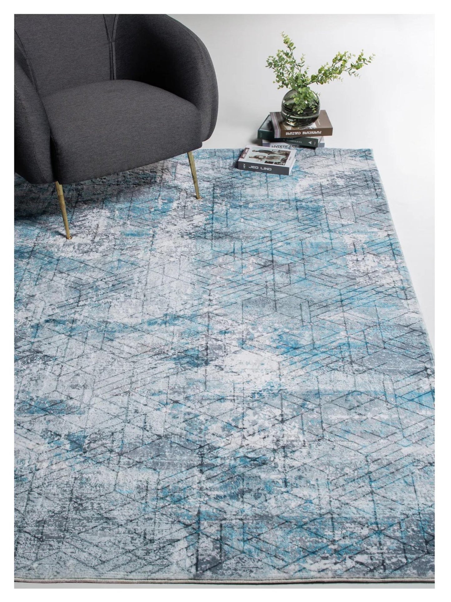 KAS Roxy 2805 Blue Grey Transitional Machinemade Rug - Rugs - KAS - Atlanta Designer Rugs