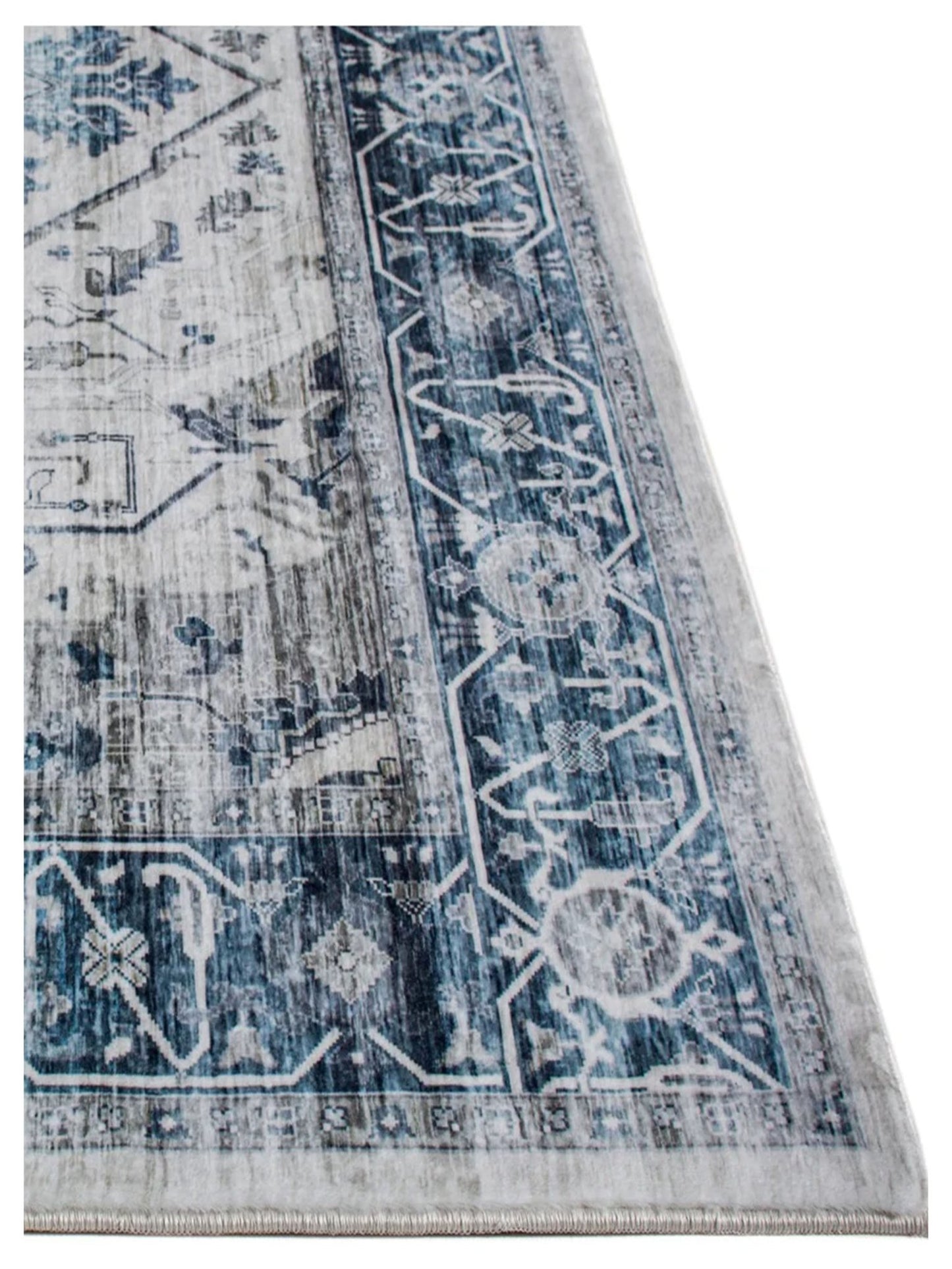 KAS Roxy 2821 Ivory Blue Transitional Machinemade Rug - Rugs - KAS - Atlanta Designer Rugs