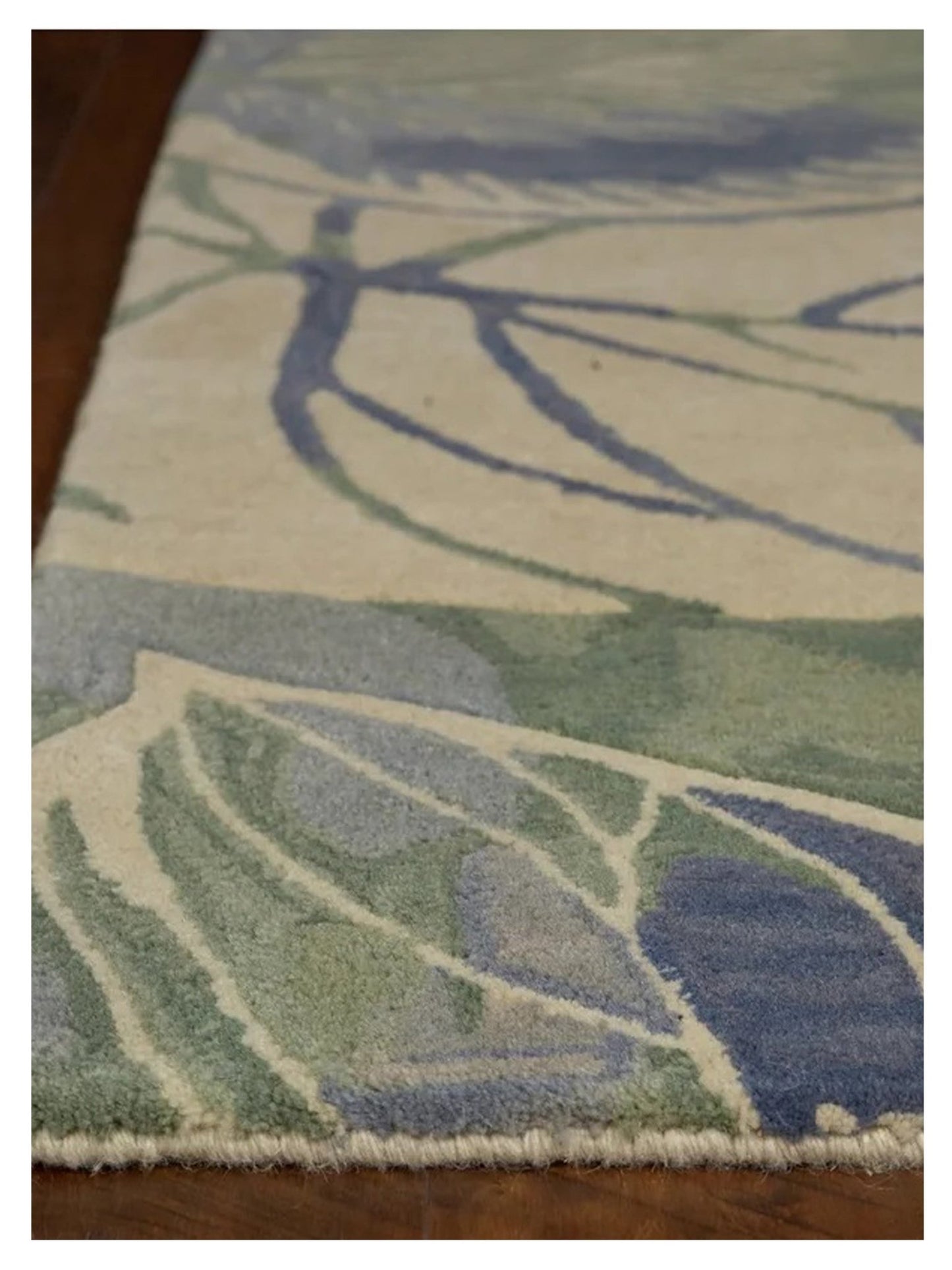 KAS Sparta 3105 Blue Green Florals & Tropicals Tufted Rug - Rugs - KAS - Atlanta Designer Rugs