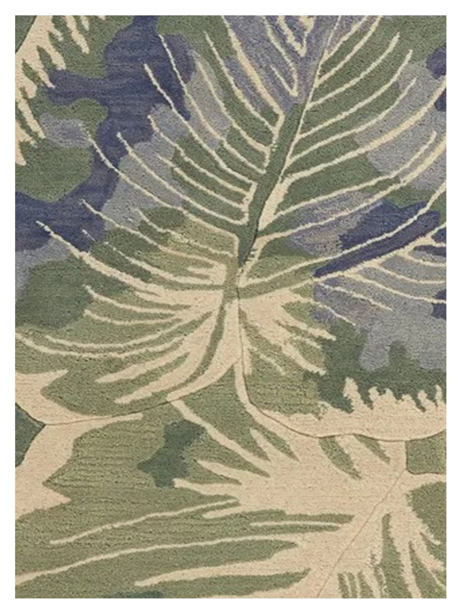 KAS Sparta 3105 Blue Green Florals & Tropicals Tufted Rug - Rugs - KAS - Atlanta Designer Rugs