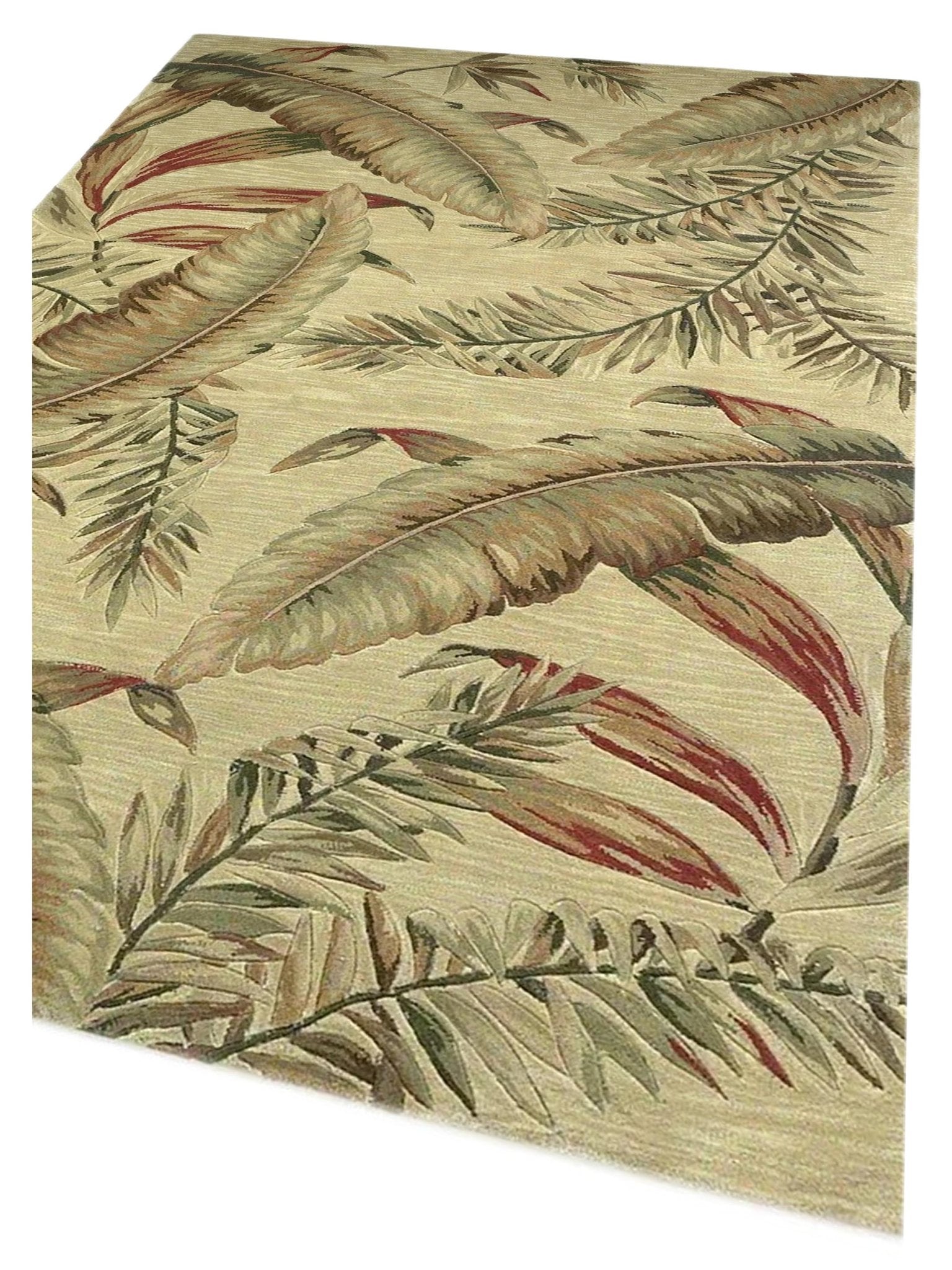 KAS Sparta 3124 Ivory Florals & Tropicals Tufted Rug - Rugs - KAS - Atlanta Designer Rugs