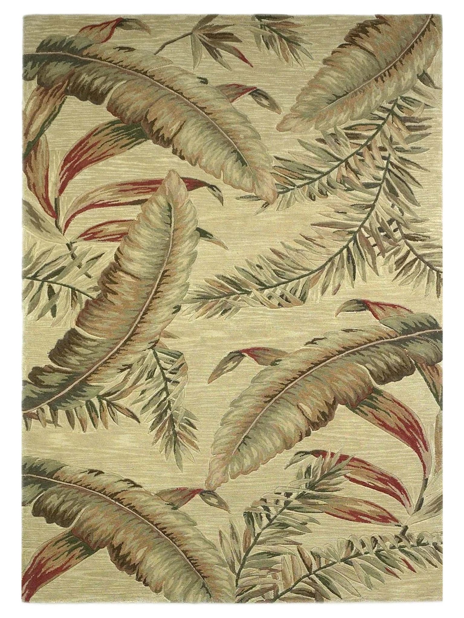 KAS Sparta 3124 Ivory Florals & Tropicals Tufted Rug - Rugs - KAS - Atlanta Designer Rugs