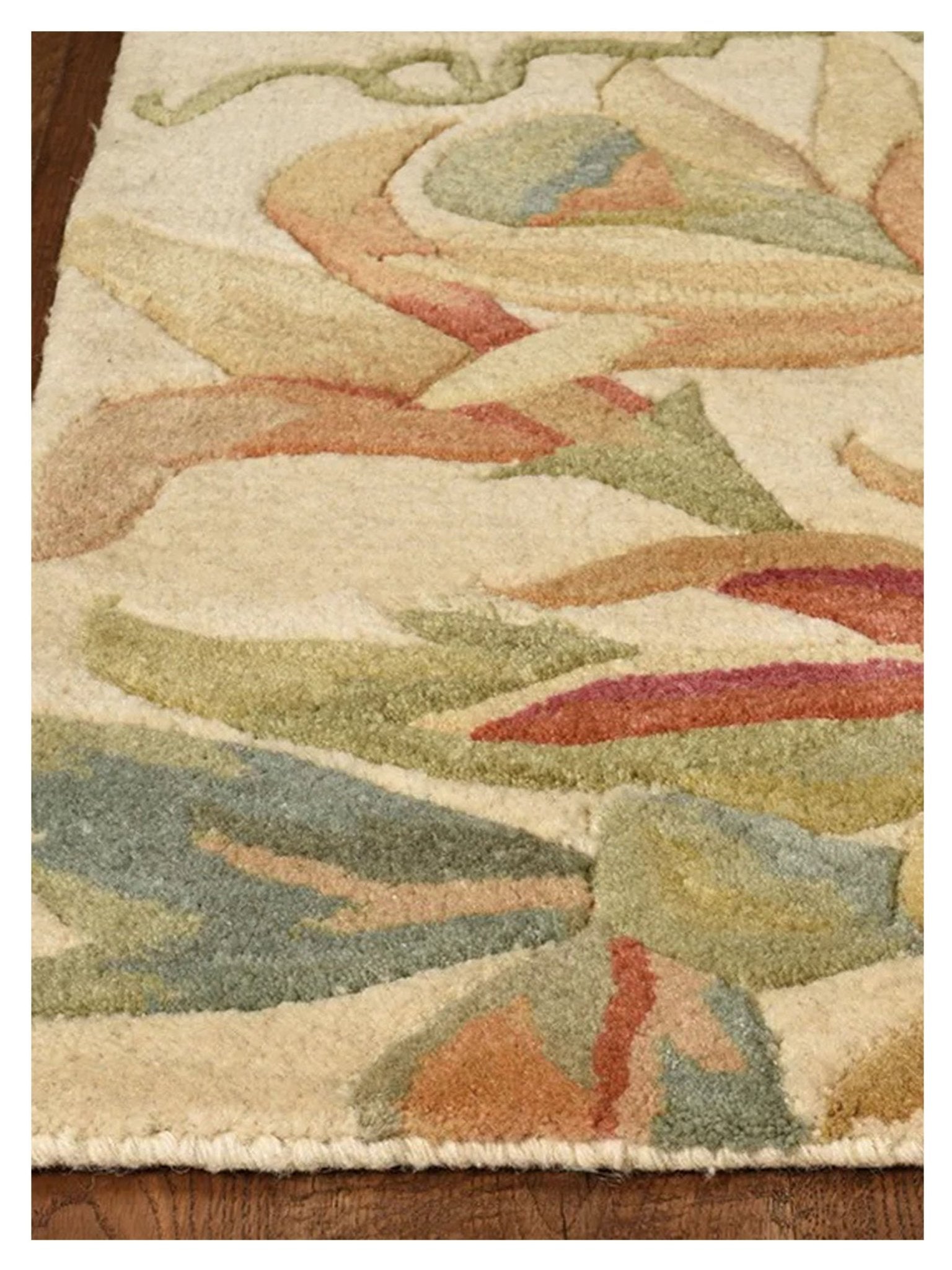 KAS Sparta 3130 Ivory Florals & Tropicals Tufted Rug - Rugs - KAS - Atlanta Designer Rugs