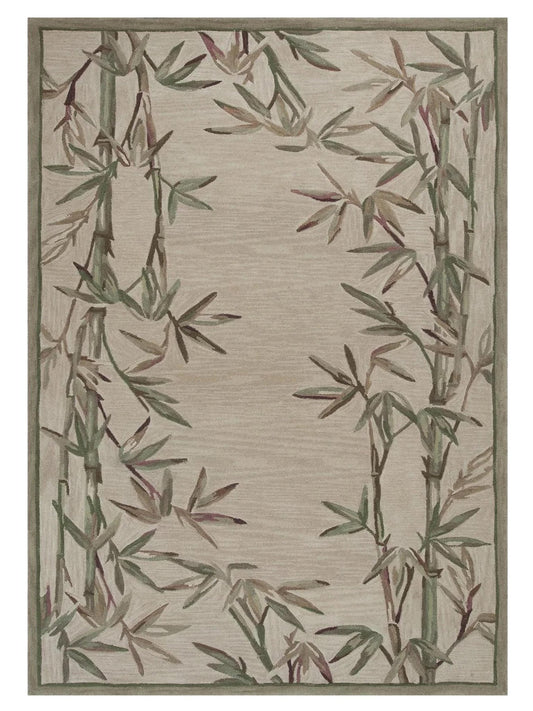 KAS Sparta 3146 Ivory Florals & Tropicals Tufted Rug - Rugs - KAS - Atlanta Designer Rugs