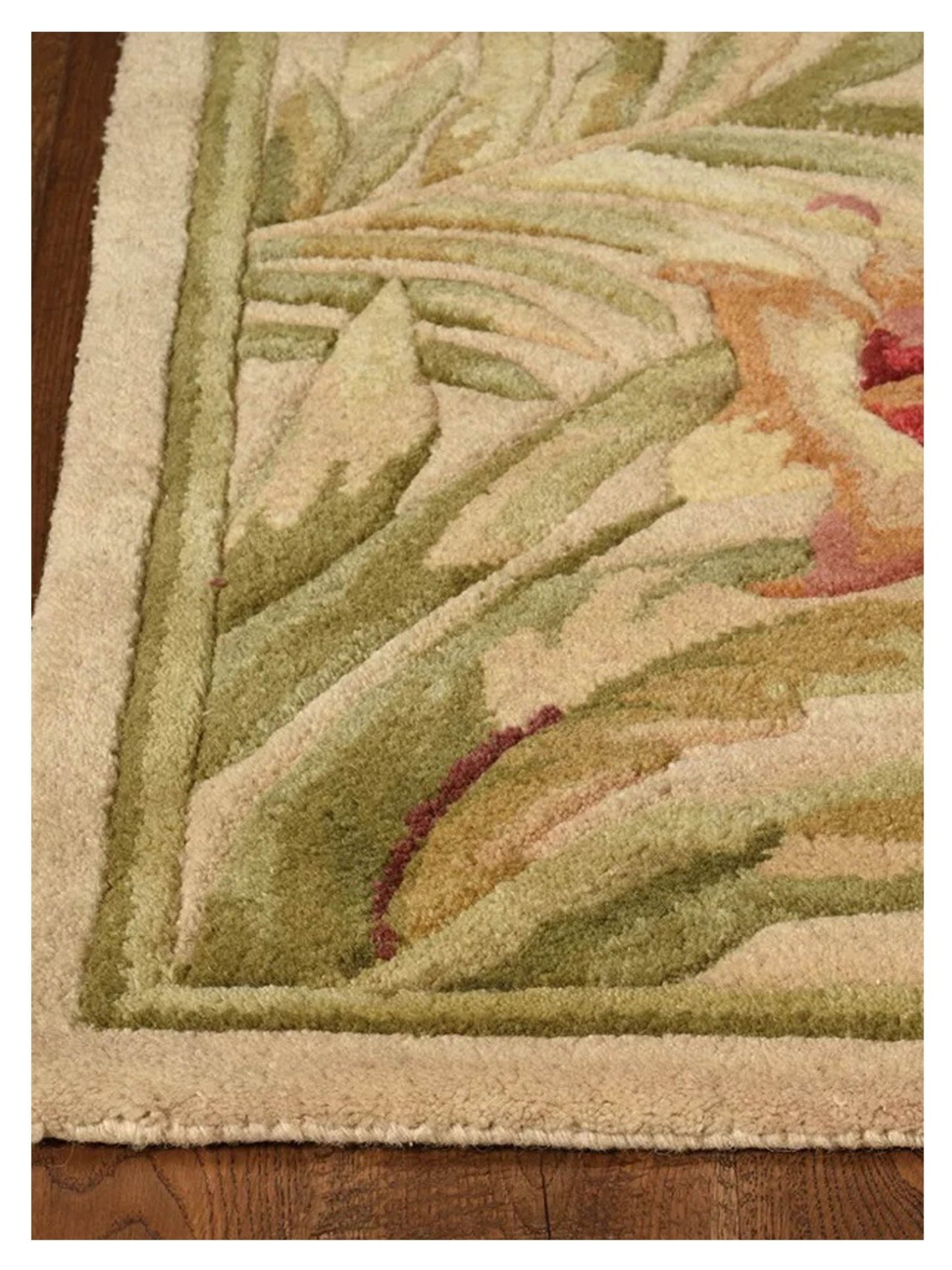 KAS Sparta 3151 Ivory Florals & Tropicals Tufted Rug - Rugs - KAS - Atlanta Designer Rugs