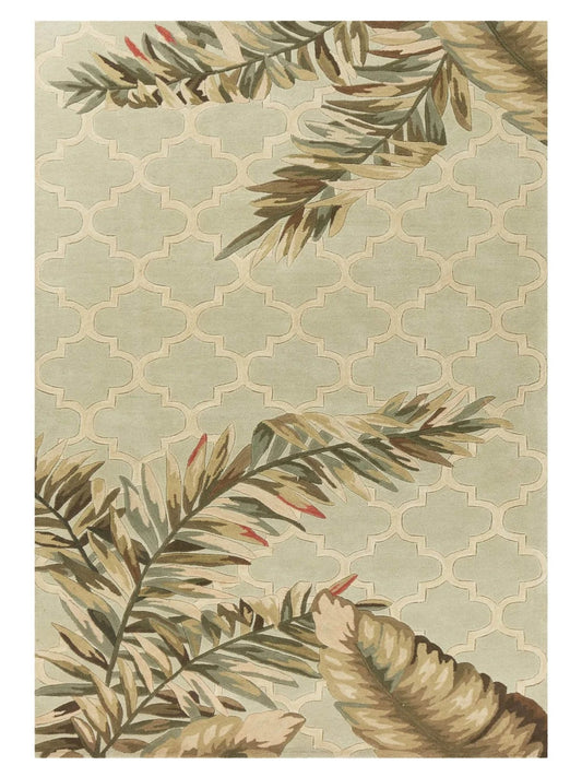 KAS Sparta 3153 Sage Florals & Tropicals Tufted Rug - Rugs - KAS - Atlanta Designer Rugs