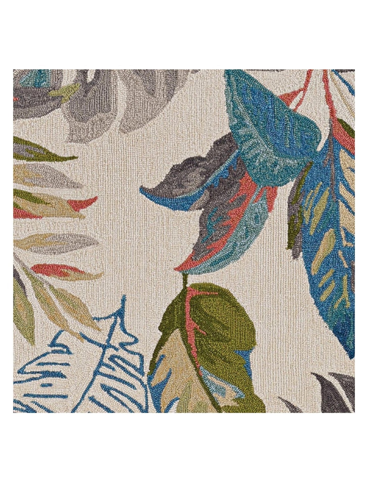 KAS Harbor 4211 Ivory Teal Indoor/Outdoor Knotted Rug - Rugs - KAS - Atlanta Designer Rugs