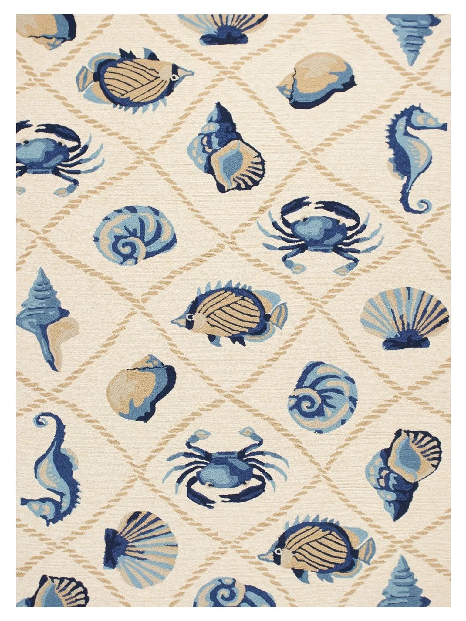 KAS Harbor 4217 Sand Indoor/Outdoor Knotted Rug - Rugs - KAS - Atlanta Designer Rugs